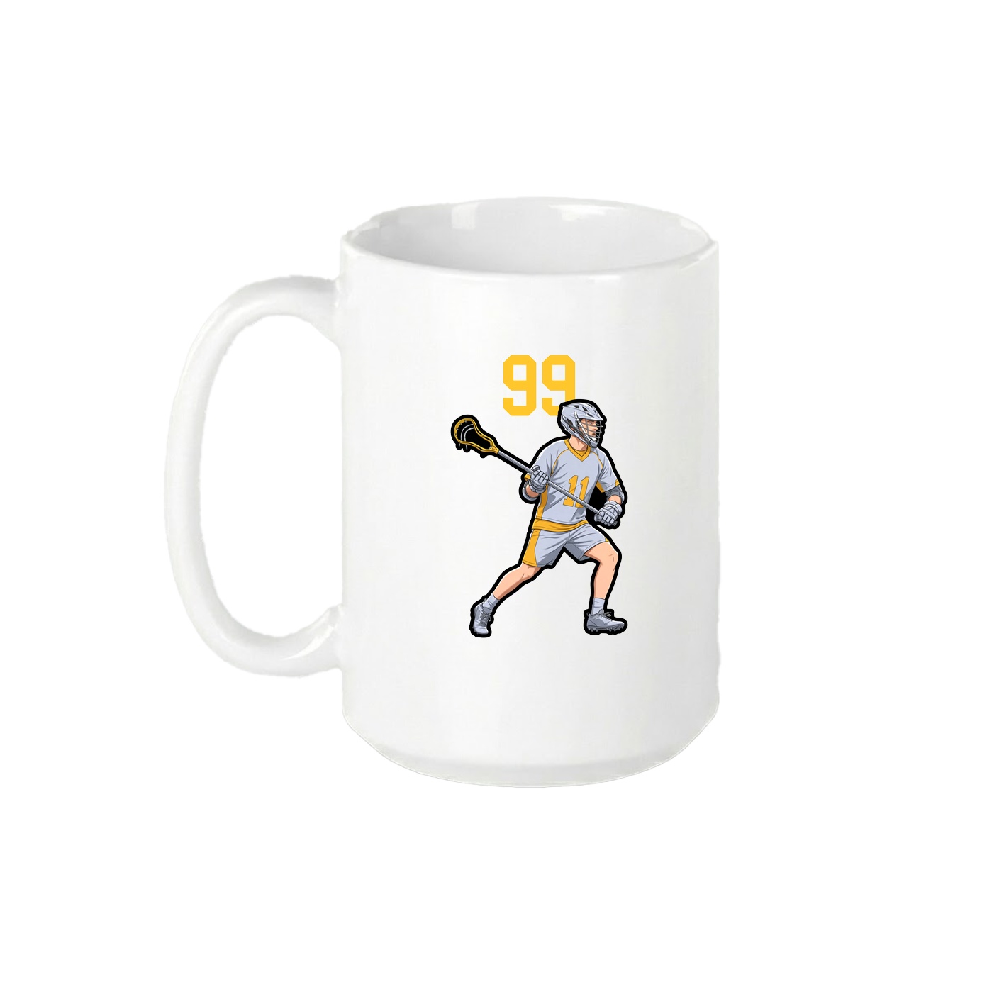 15oz Coffee Mug — Number Top in White