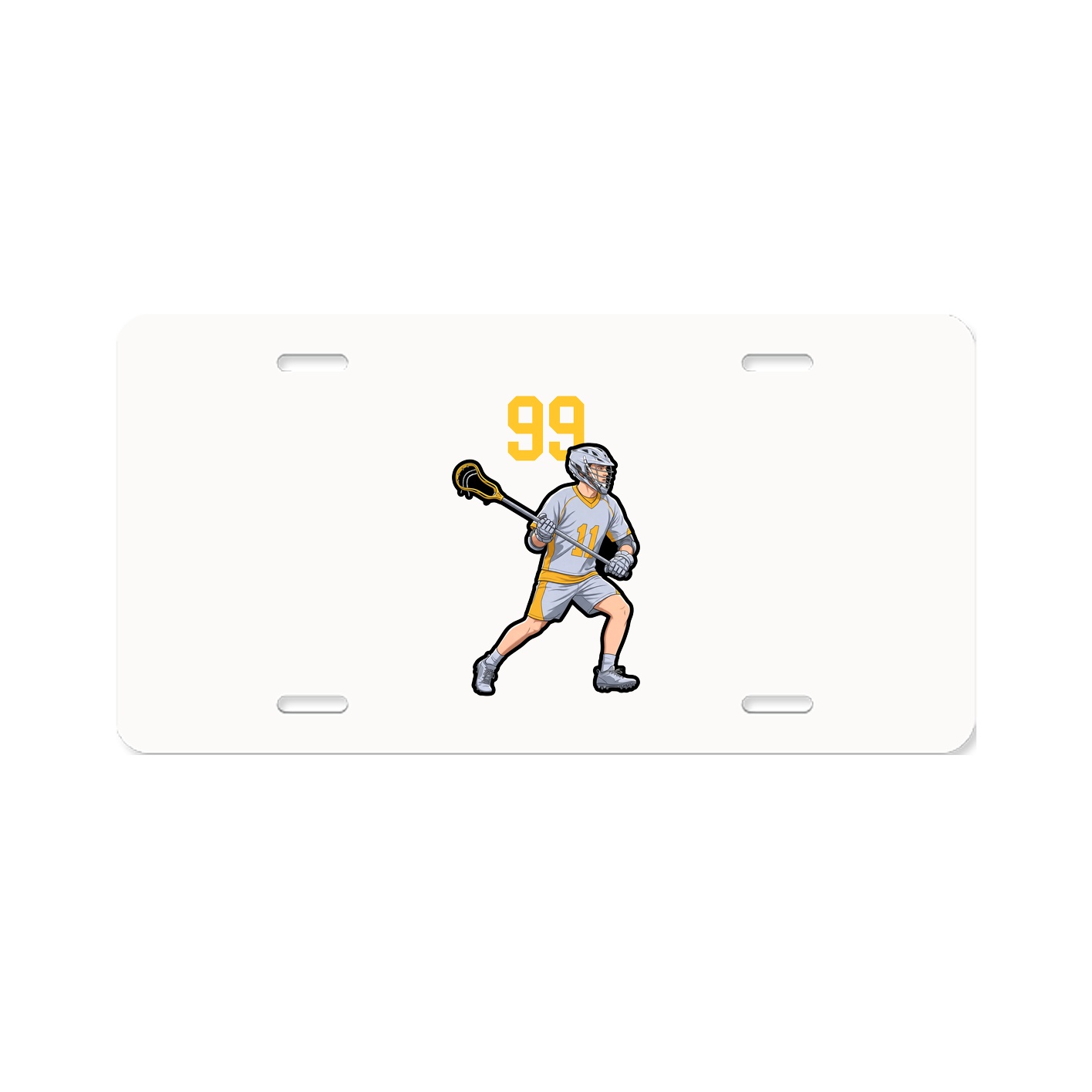 License Plate — Number Top in Classic