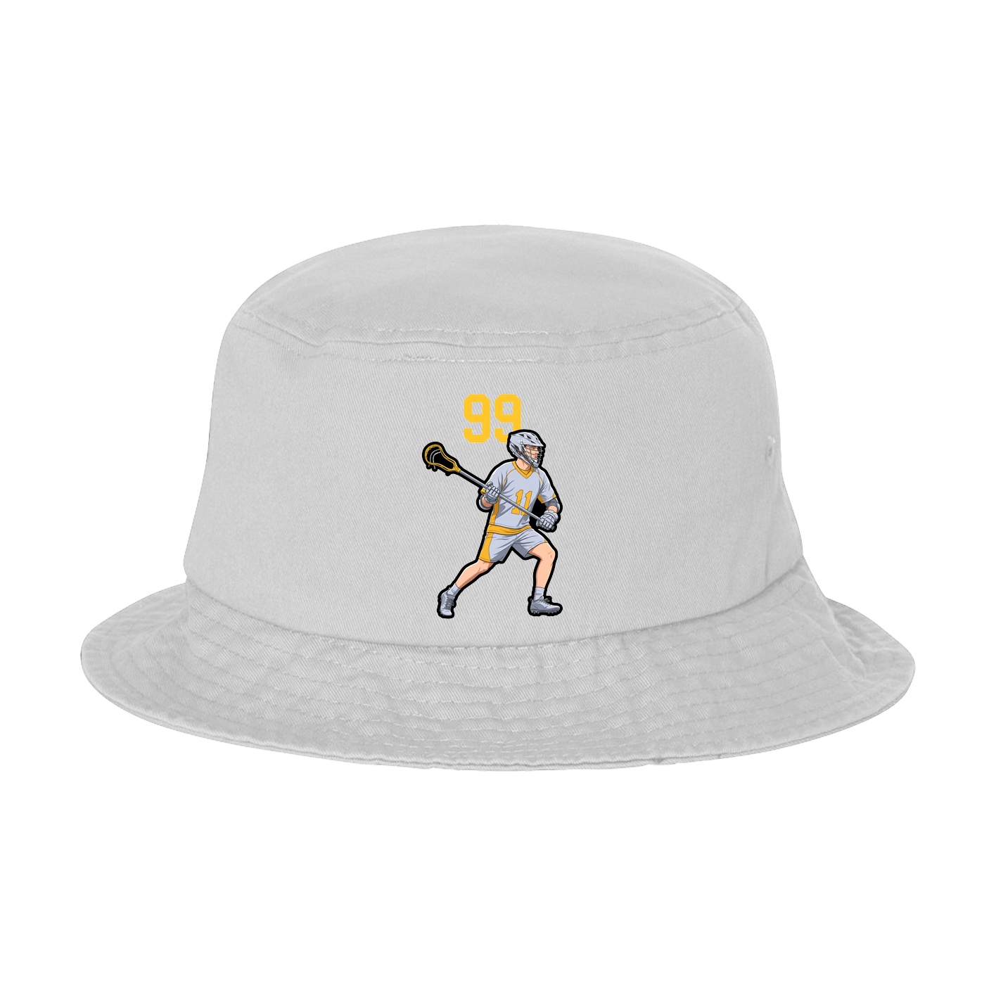 Bucket Cap — Number Top in White