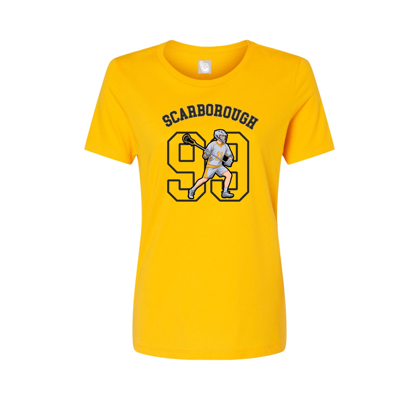 Fitted Women's Tee — Shirsey Arch in Gold
