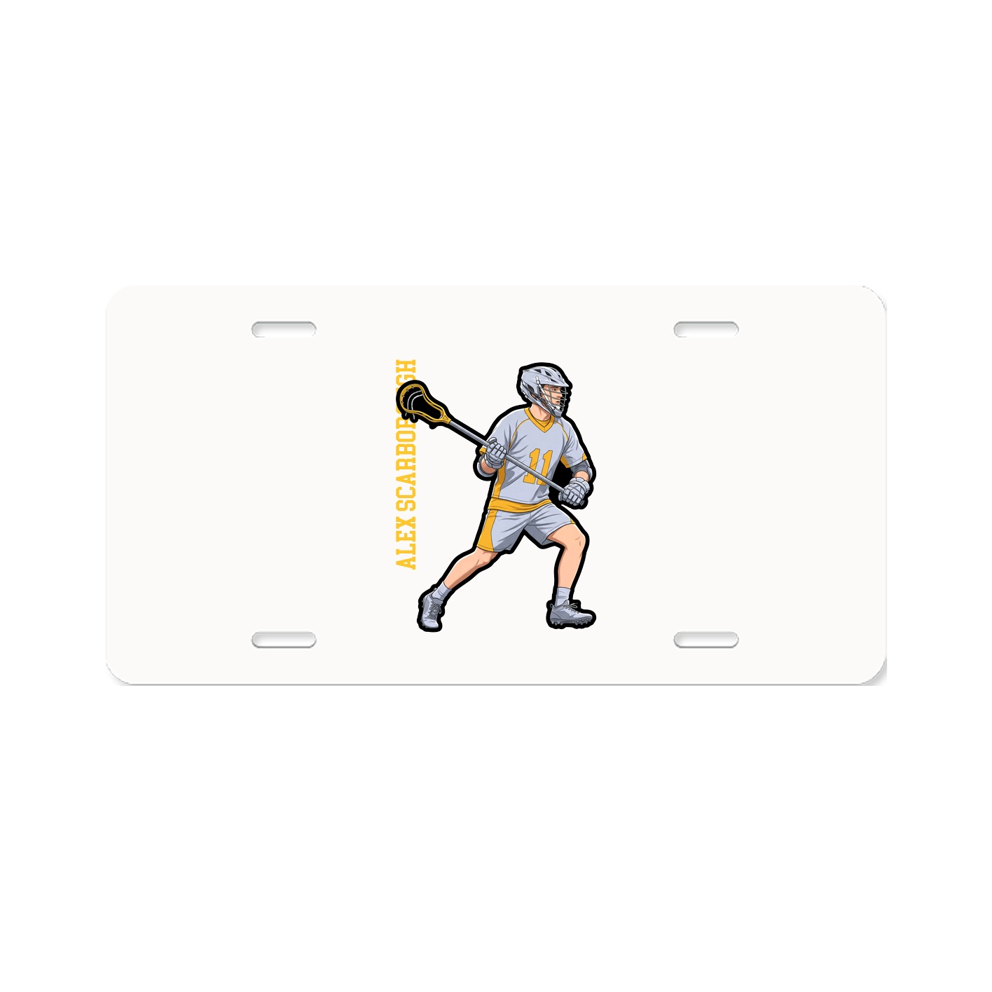 License Plate — Name Vertical in Classic