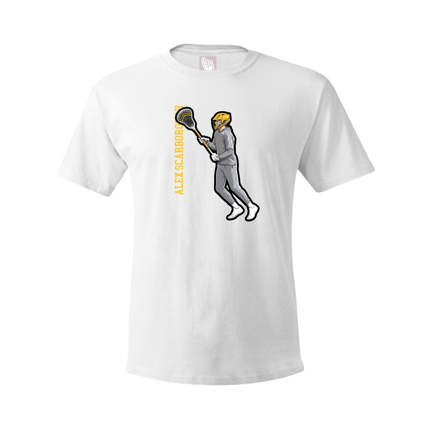 Tee — Name Vertical in White