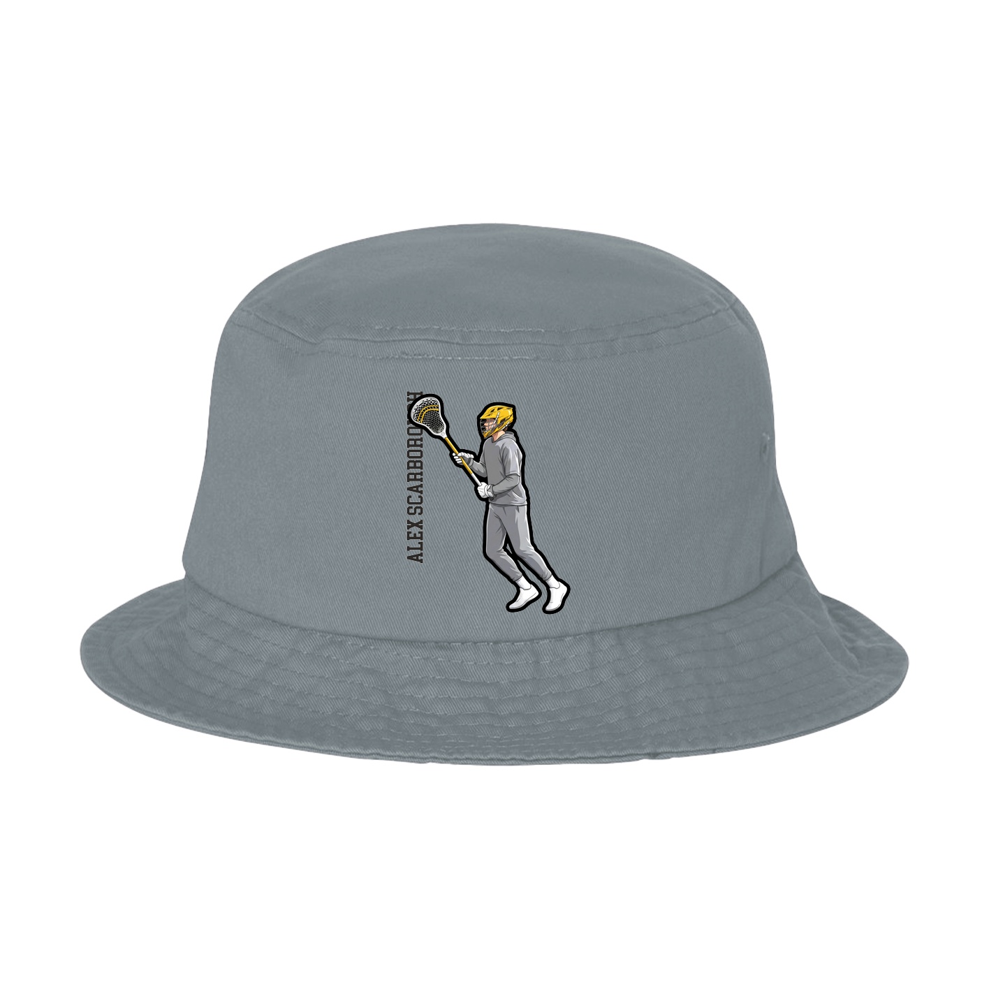 Bucket Cap — Name Vertical in Grey