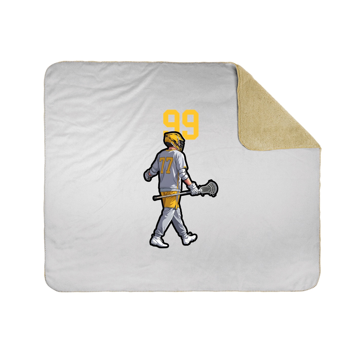 Throw Blanket — Number Top in White