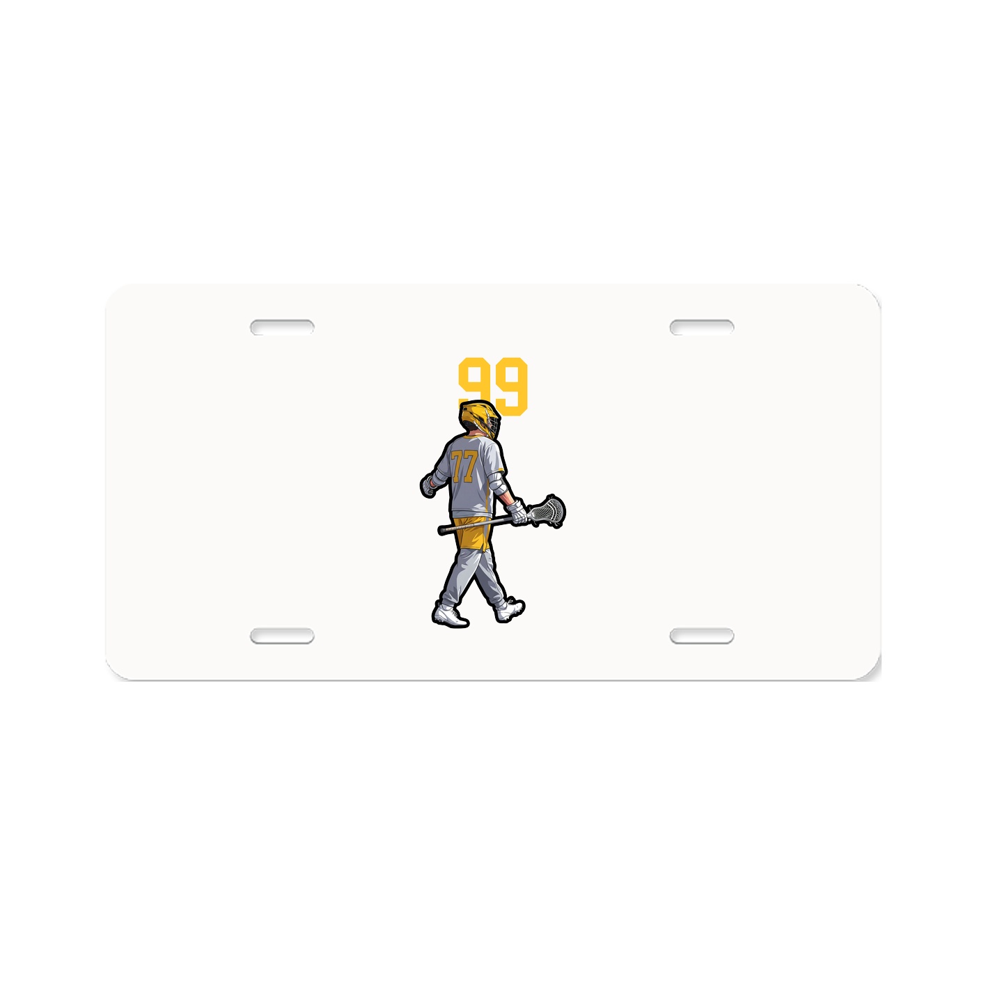 License Plate — Number Top in Classic