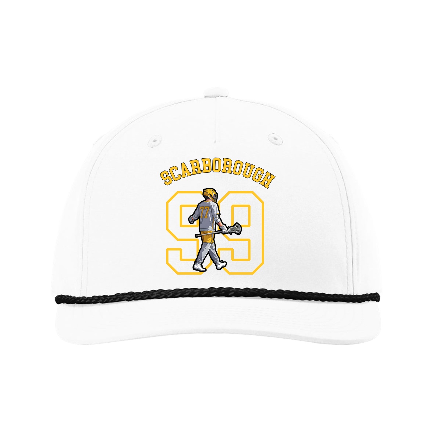 Five-Panel Classic Rope Cap — Shirsey Arch in White