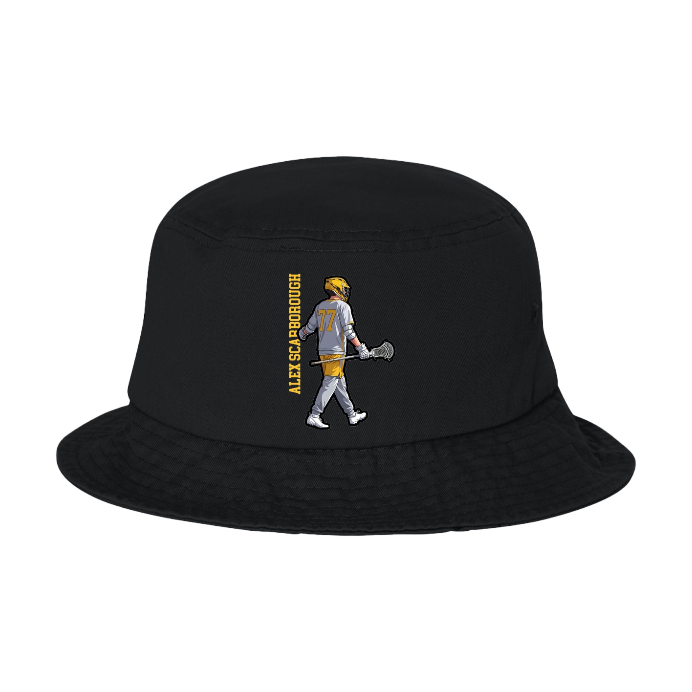 Bucket Cap — Name Vertical in Black