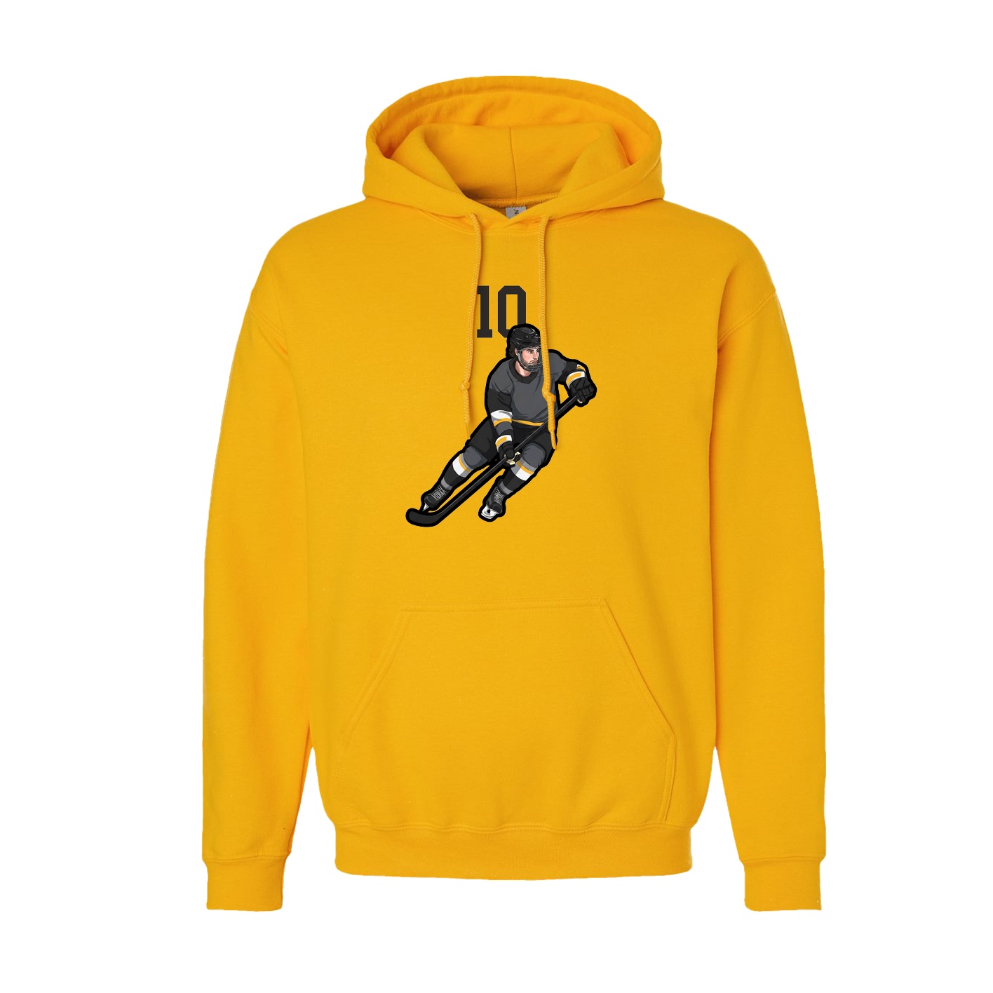 Youth Hoodie — Number Top in Gold