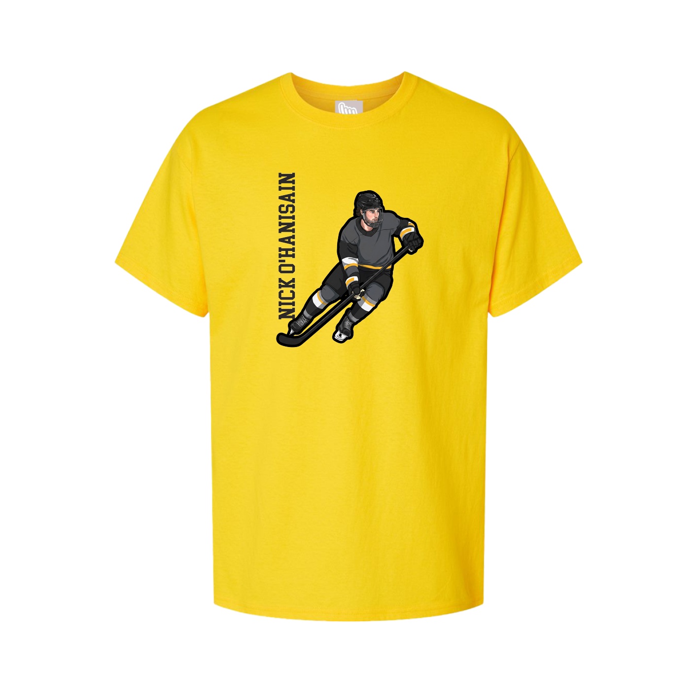 Youth Tee — Name Vertical in Gold