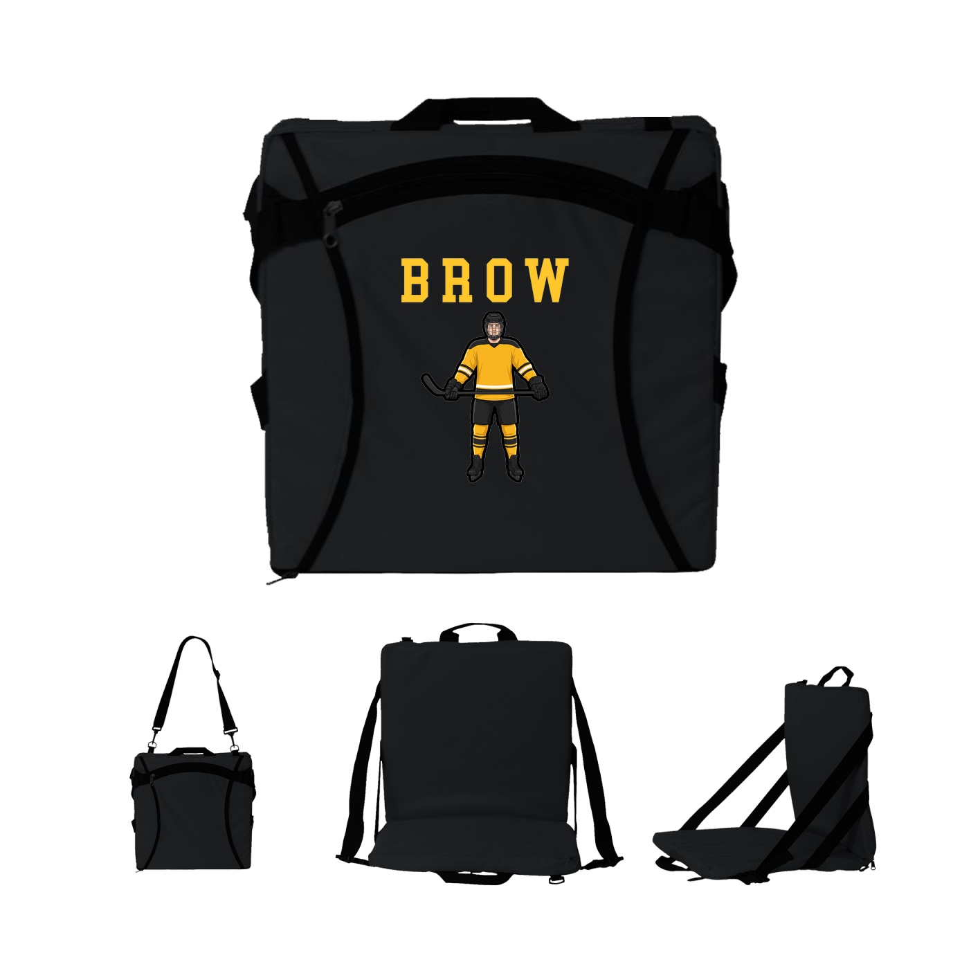Folding Stadium Seat — Shirsey in Black