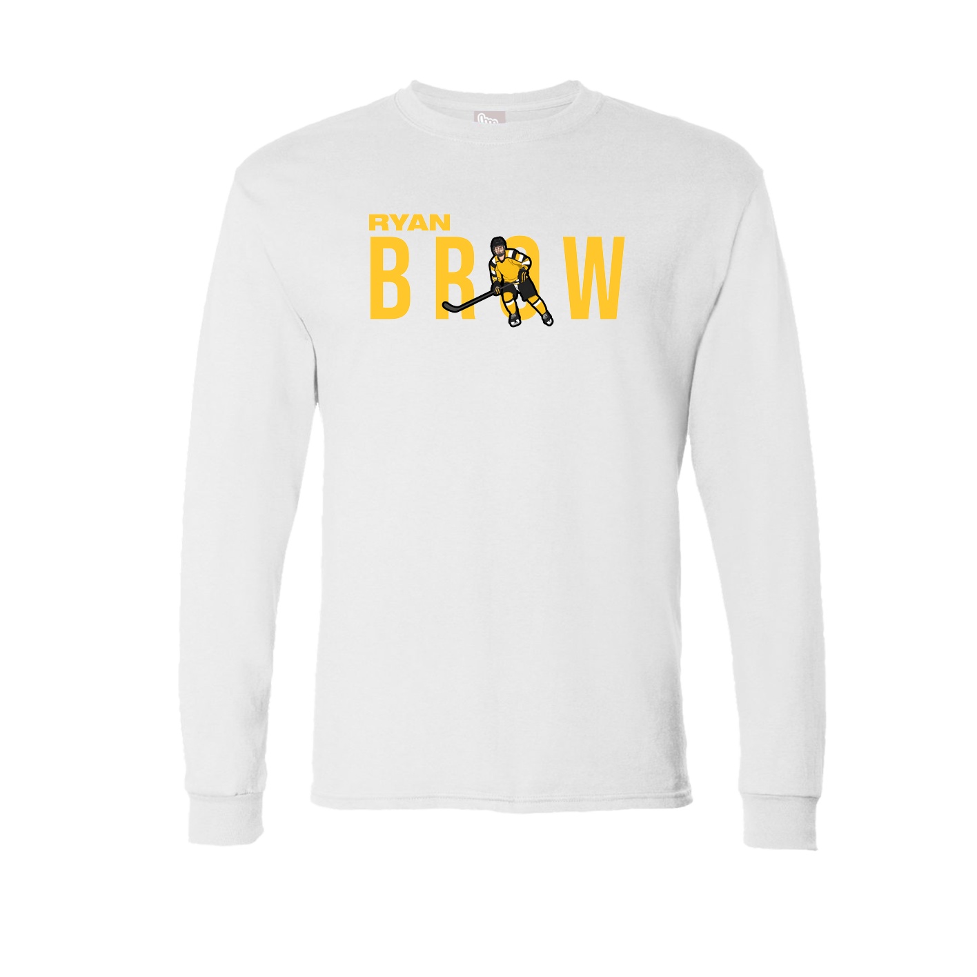 Long Sleeve Tee — Player Name in White