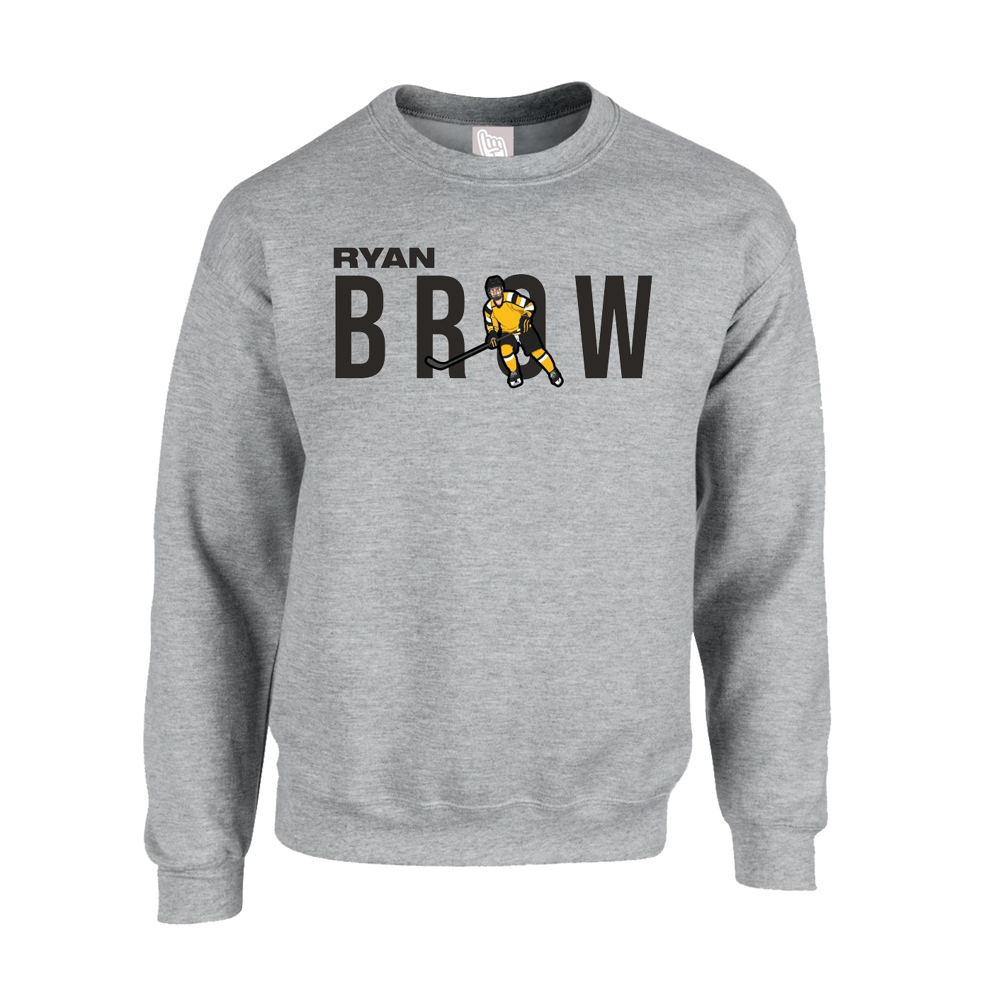 Fleece Crew — Player Name in Grey