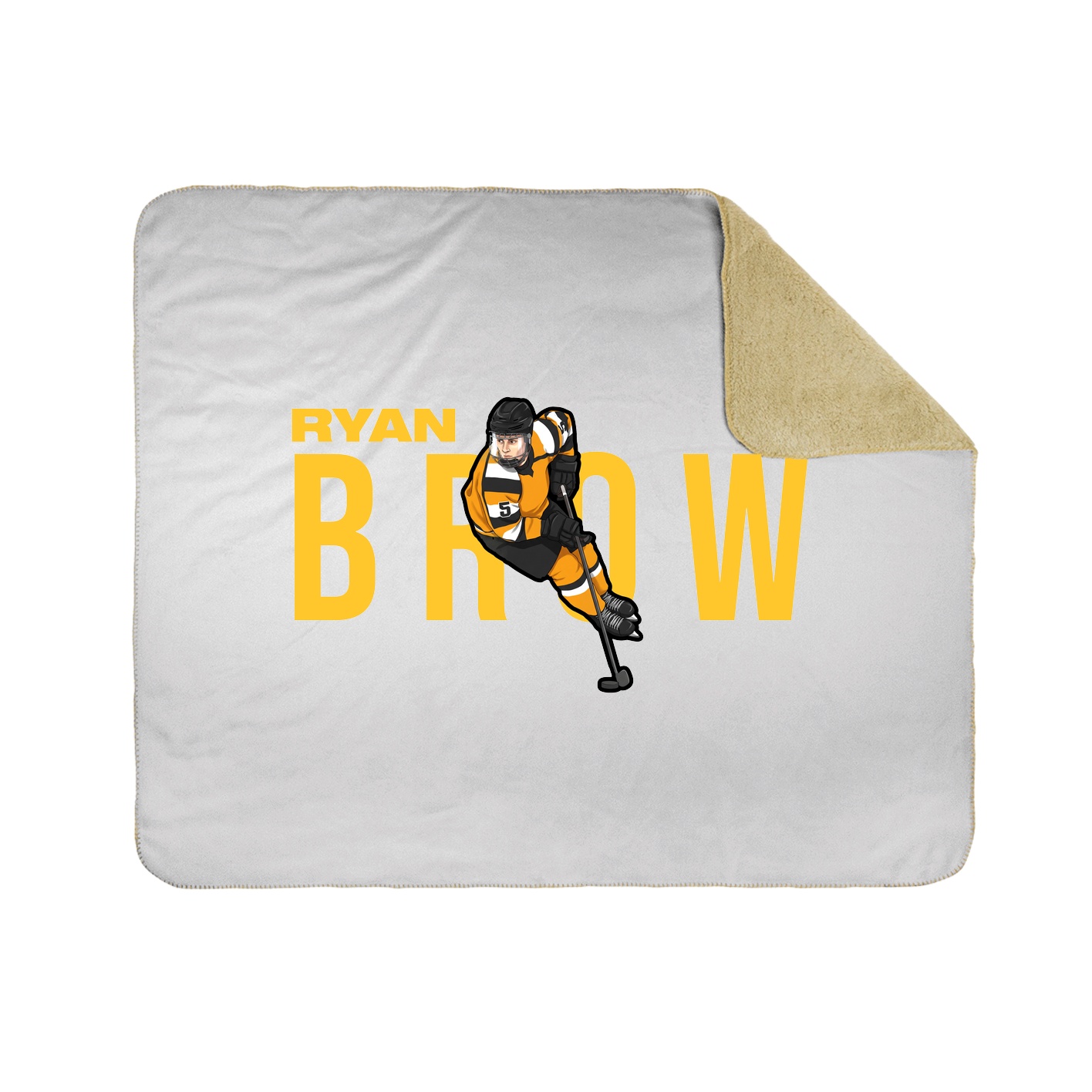 Throw Blanket — Player Name in White