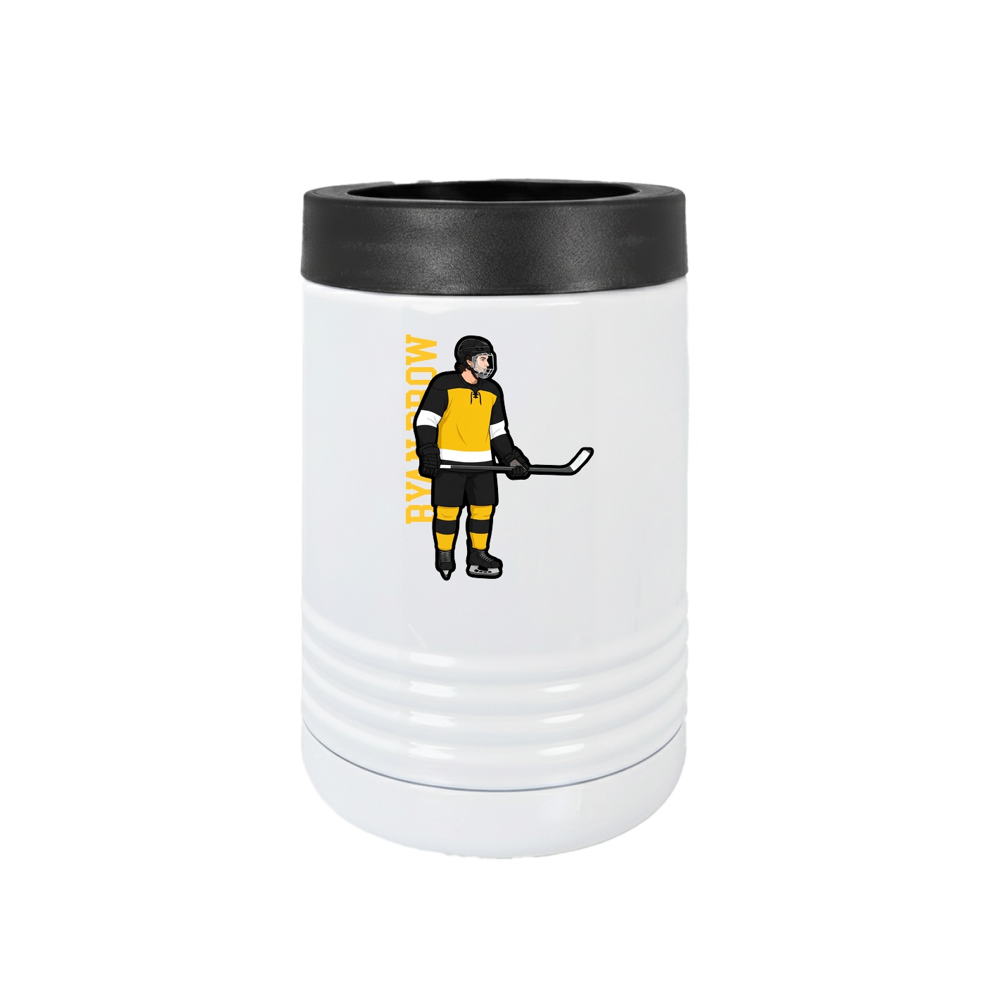 Beverage Holder — Name Vertical in White