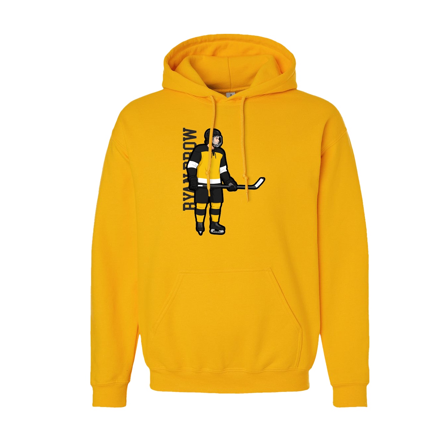 Hoodie — Name Vertical in Gold