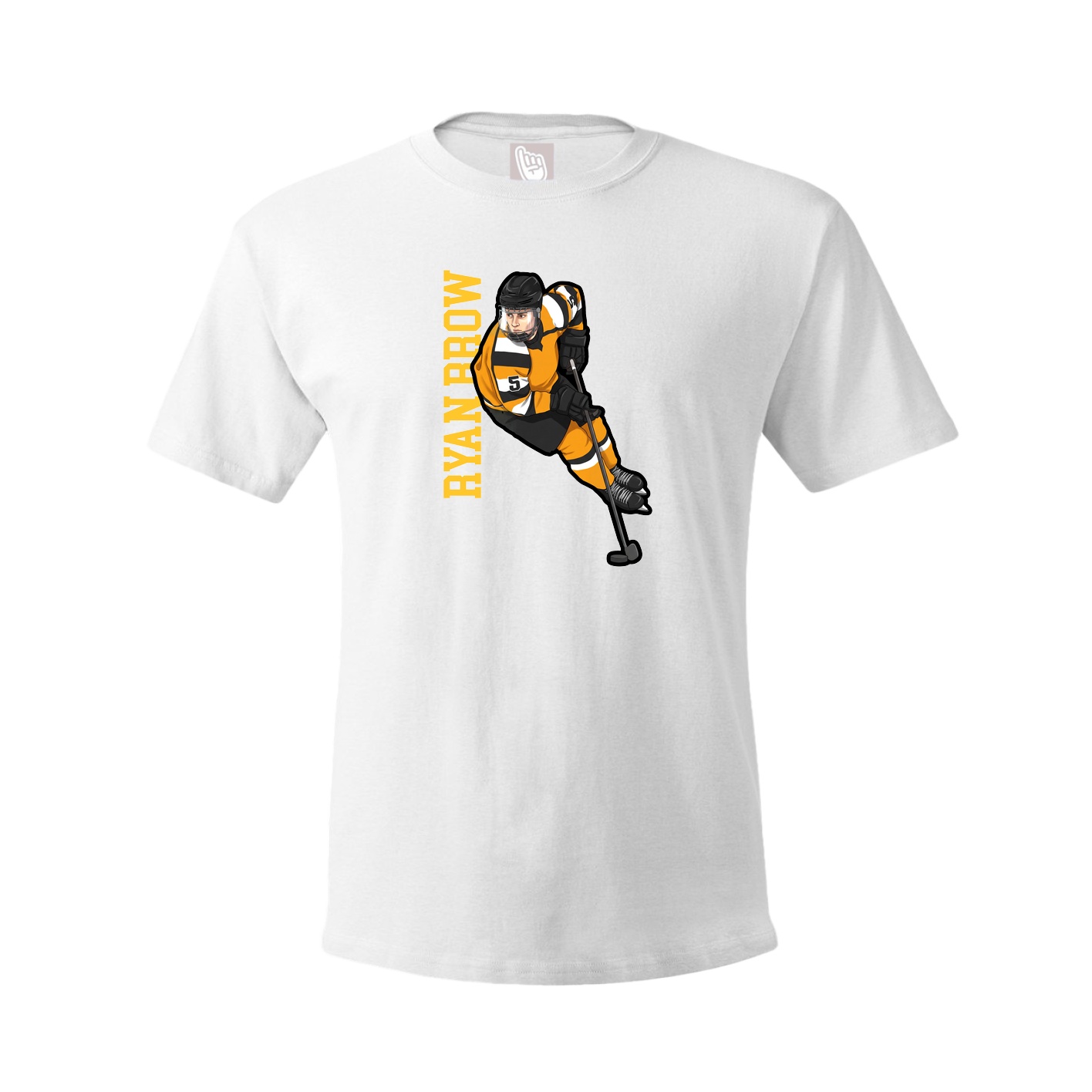Youth Tee — Name Vertical in White
