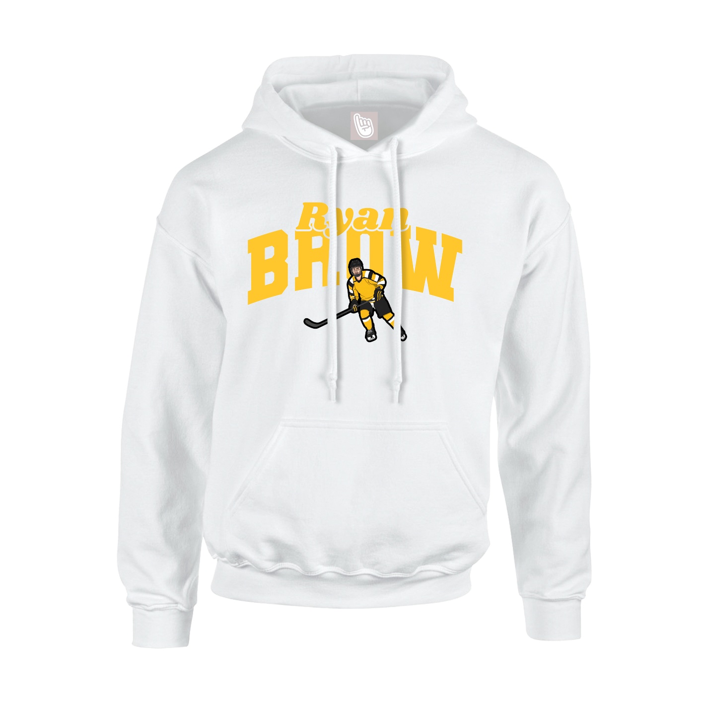 Hoodie — Signature Arch in White