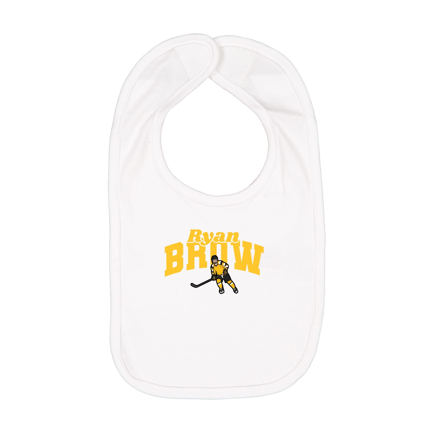 Infant Bib — Signature Arch in White