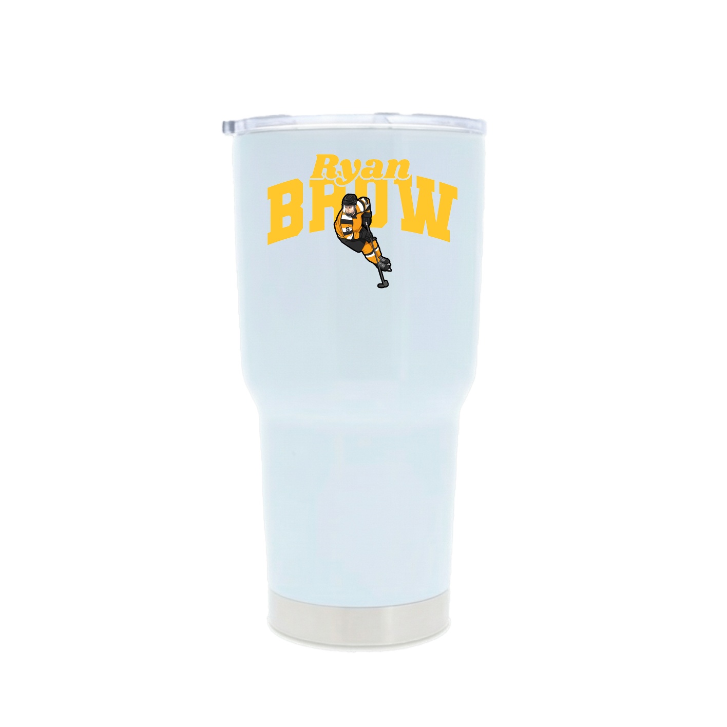 30oz Stainless Steel Tumbler — Signature Arch in White