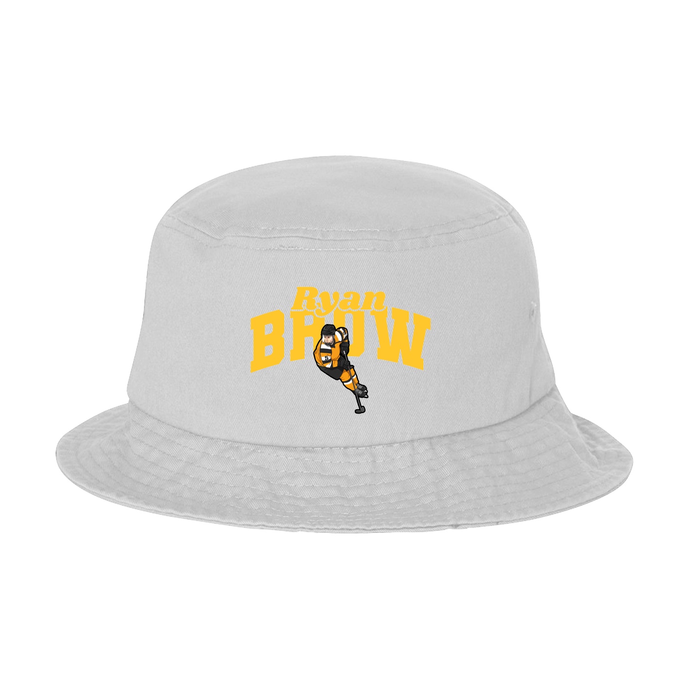 Bucket Cap — Signature Arch in White