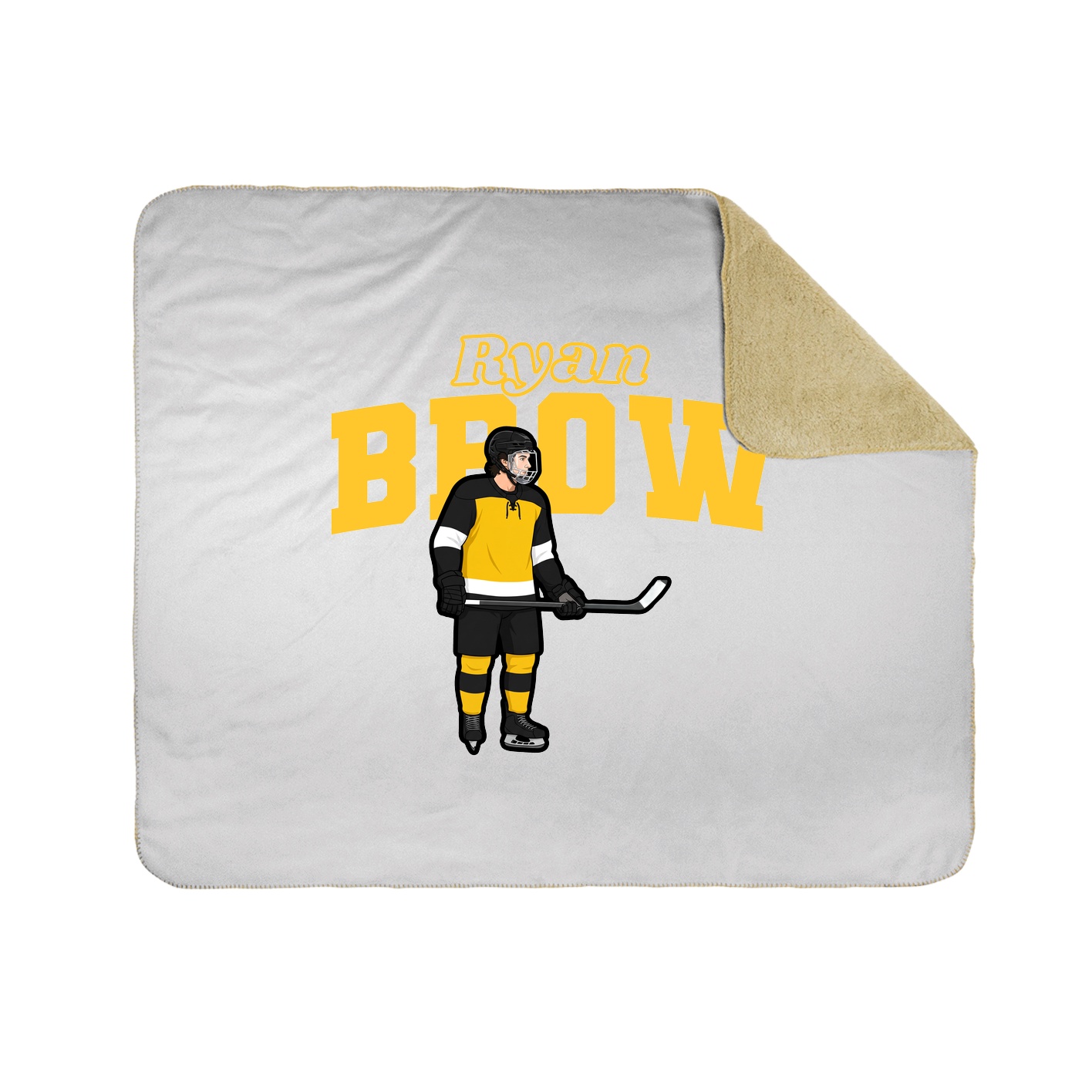 Throw Blanket — Name Arch in White