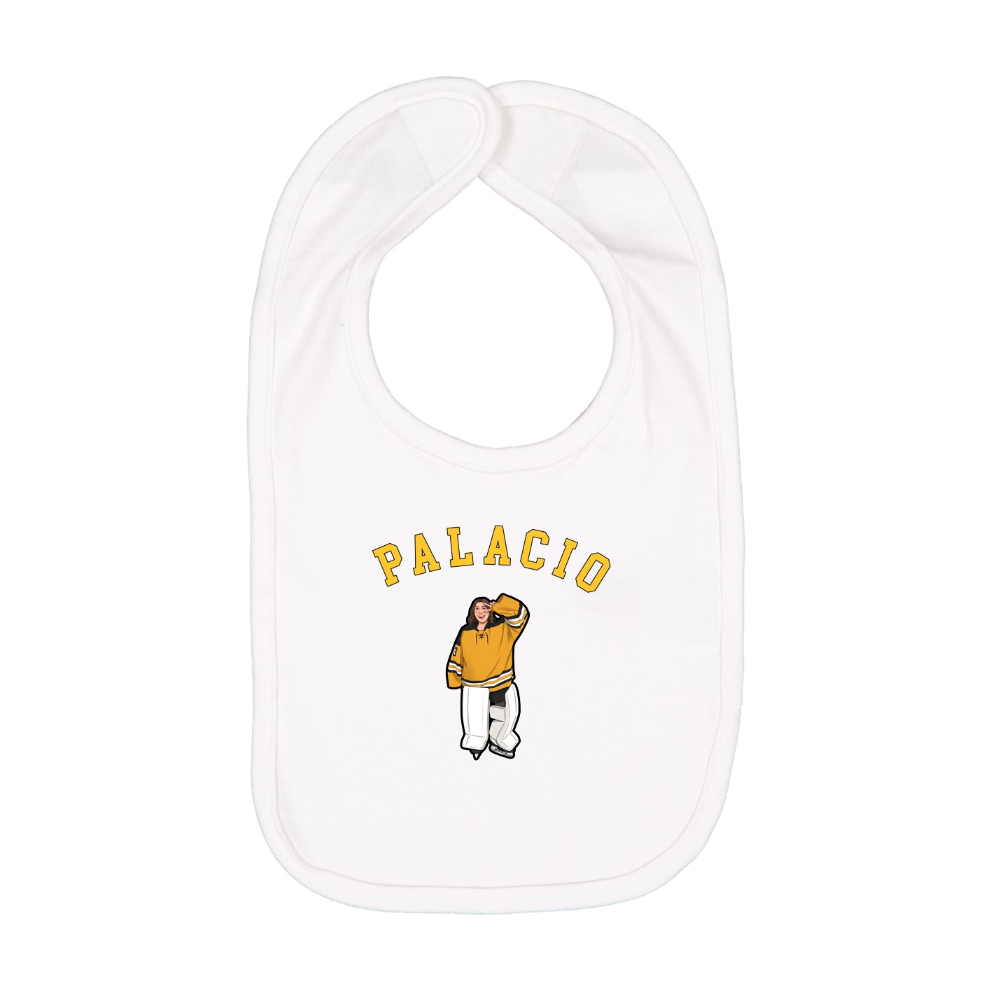 Infant Bib — Shirsey Arch in White