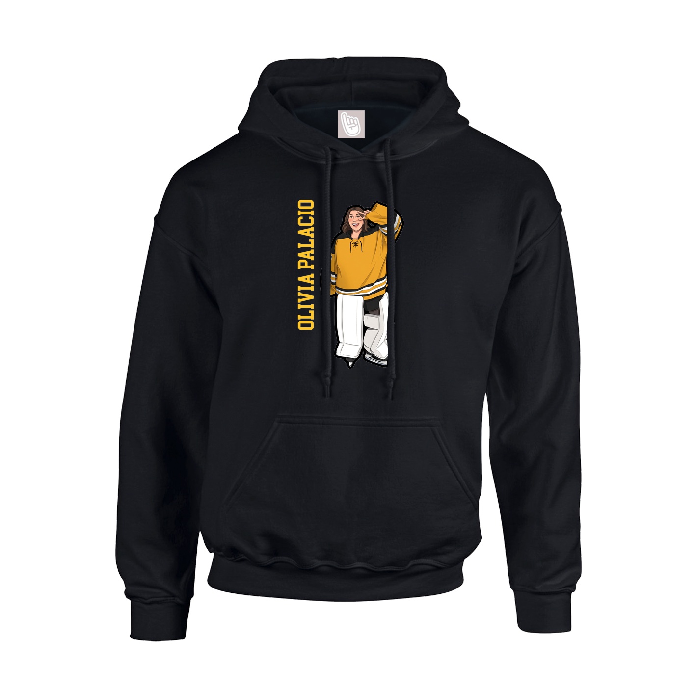 Youth Hoodie — Name Vertical in Black