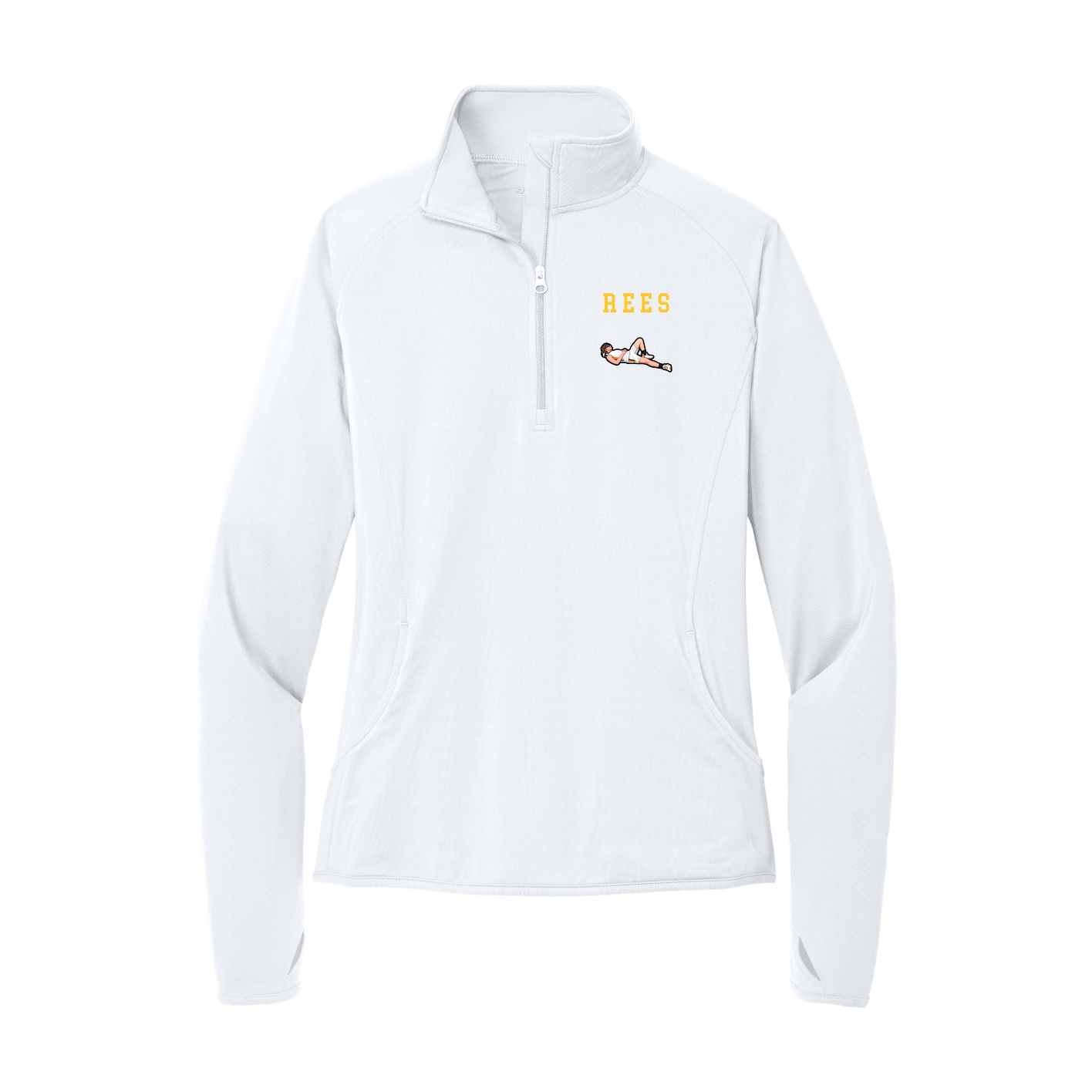 Women's Q-Zip Pullover — Shirsey in White