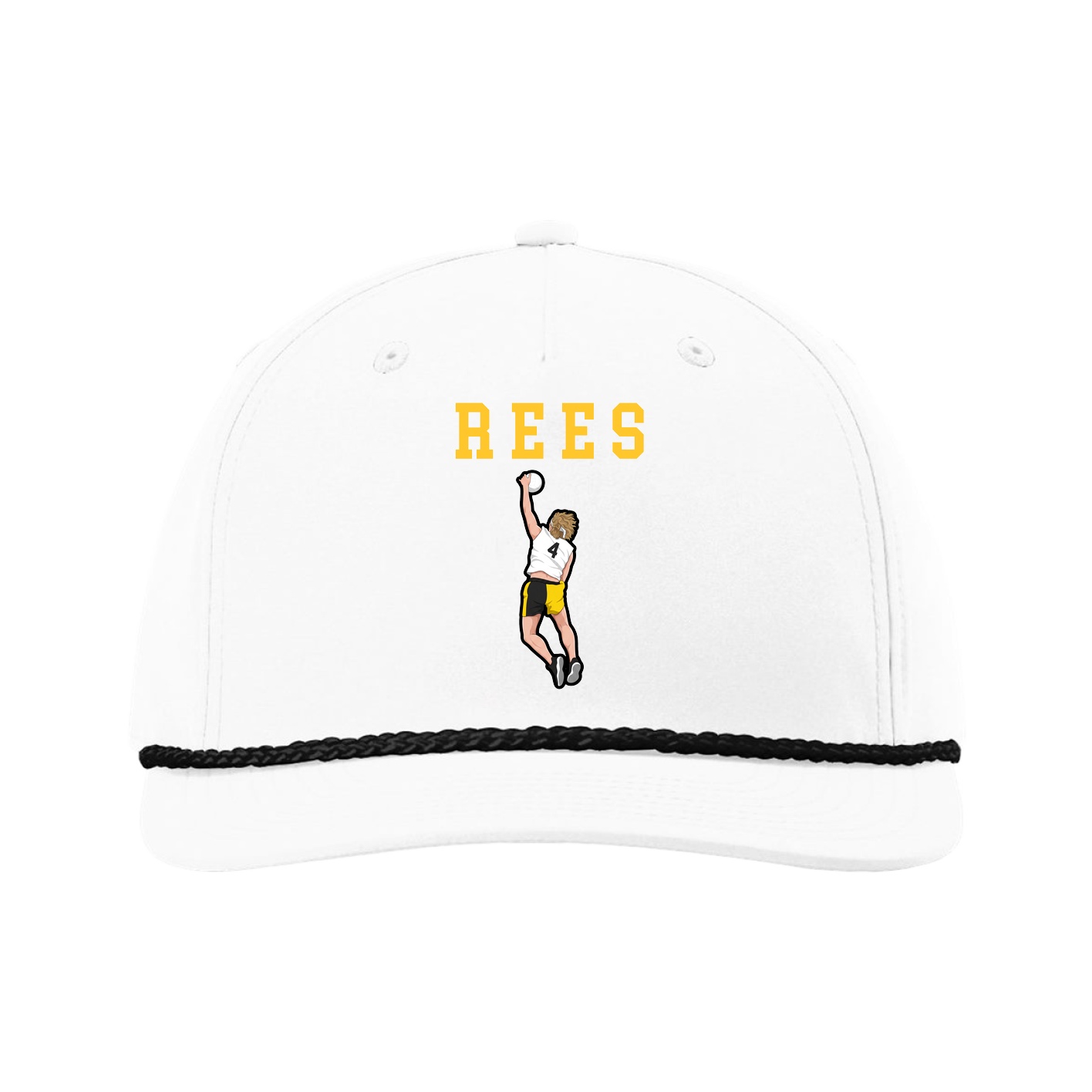 Five-Panel Classic Rope Cap — Shirsey in White