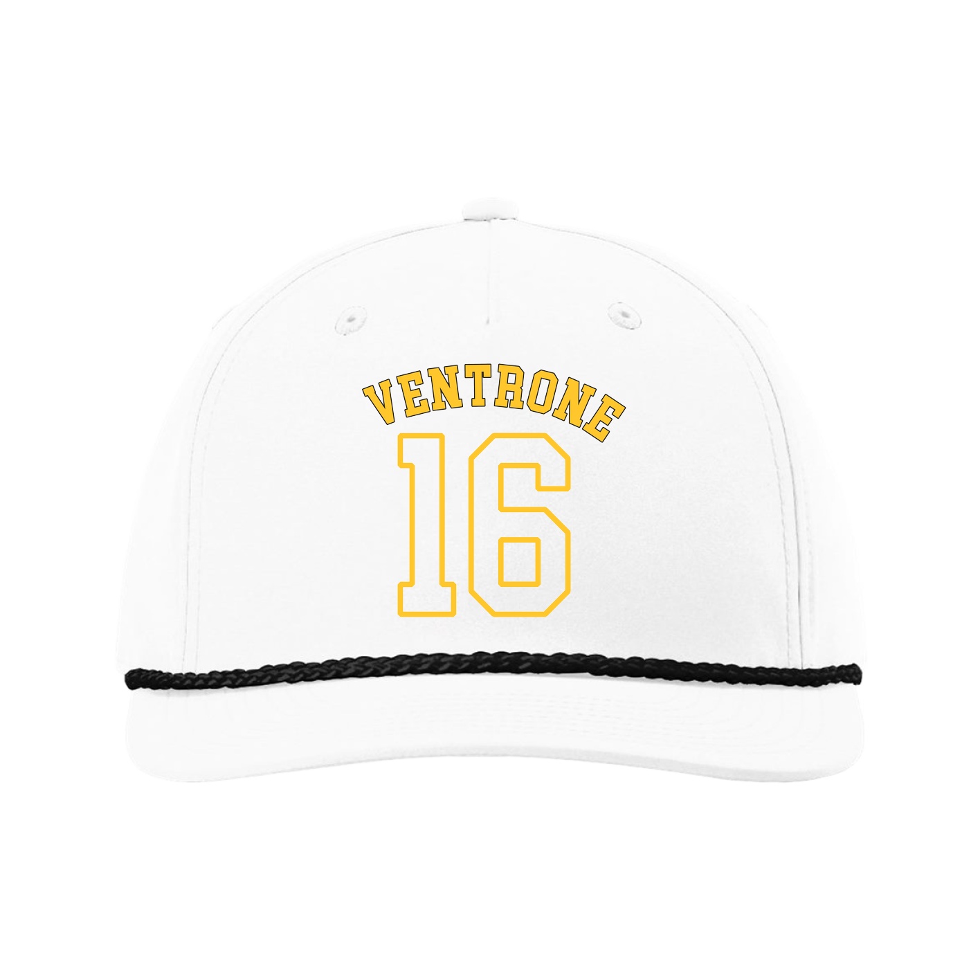 Five-Panel Classic Rope Cap — Shirsey Arch in White