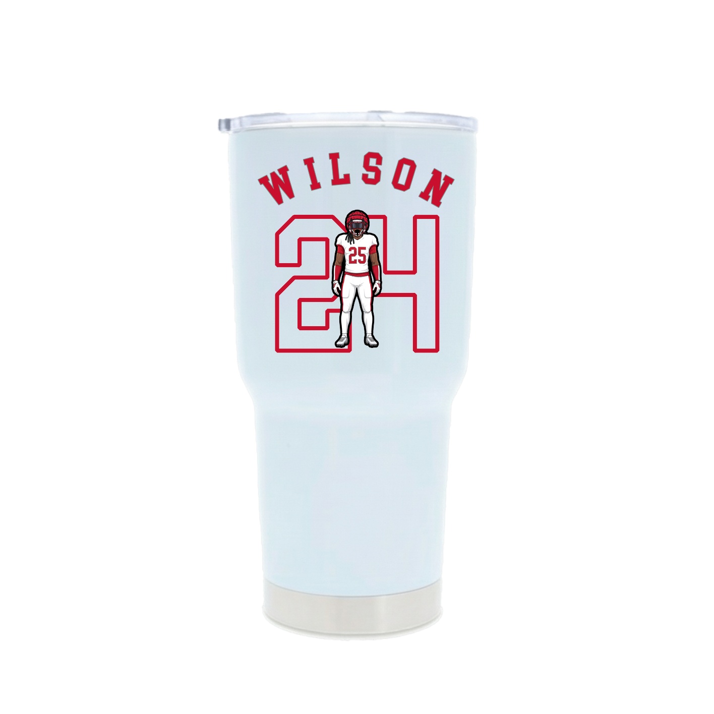 30oz Stainless Steel Tumbler — Shirsey Arch in White