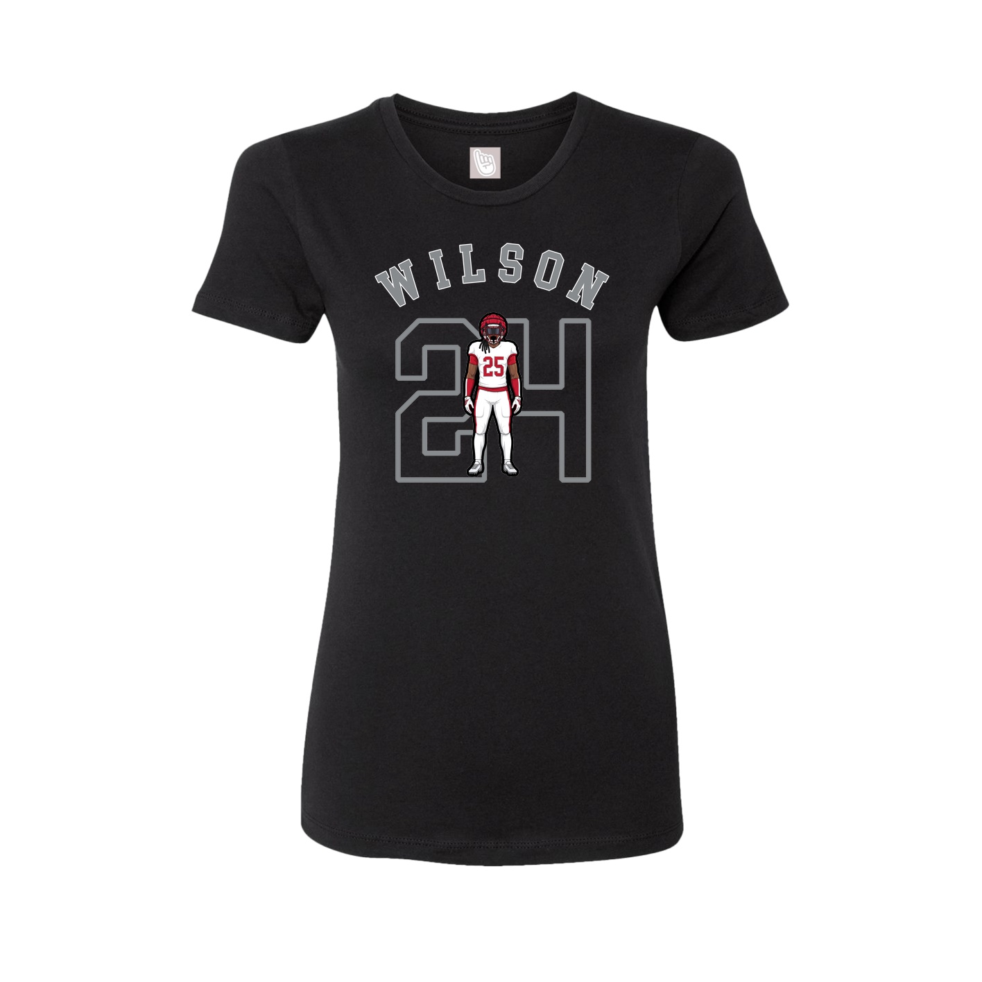 Fitted Women's Tee — Shirsey Arch in Black