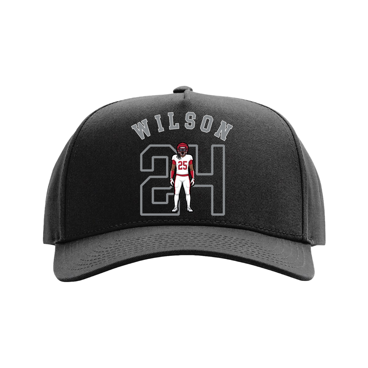 Full Fabric Five-Panel Champ Cap — Shirsey Arch in Black