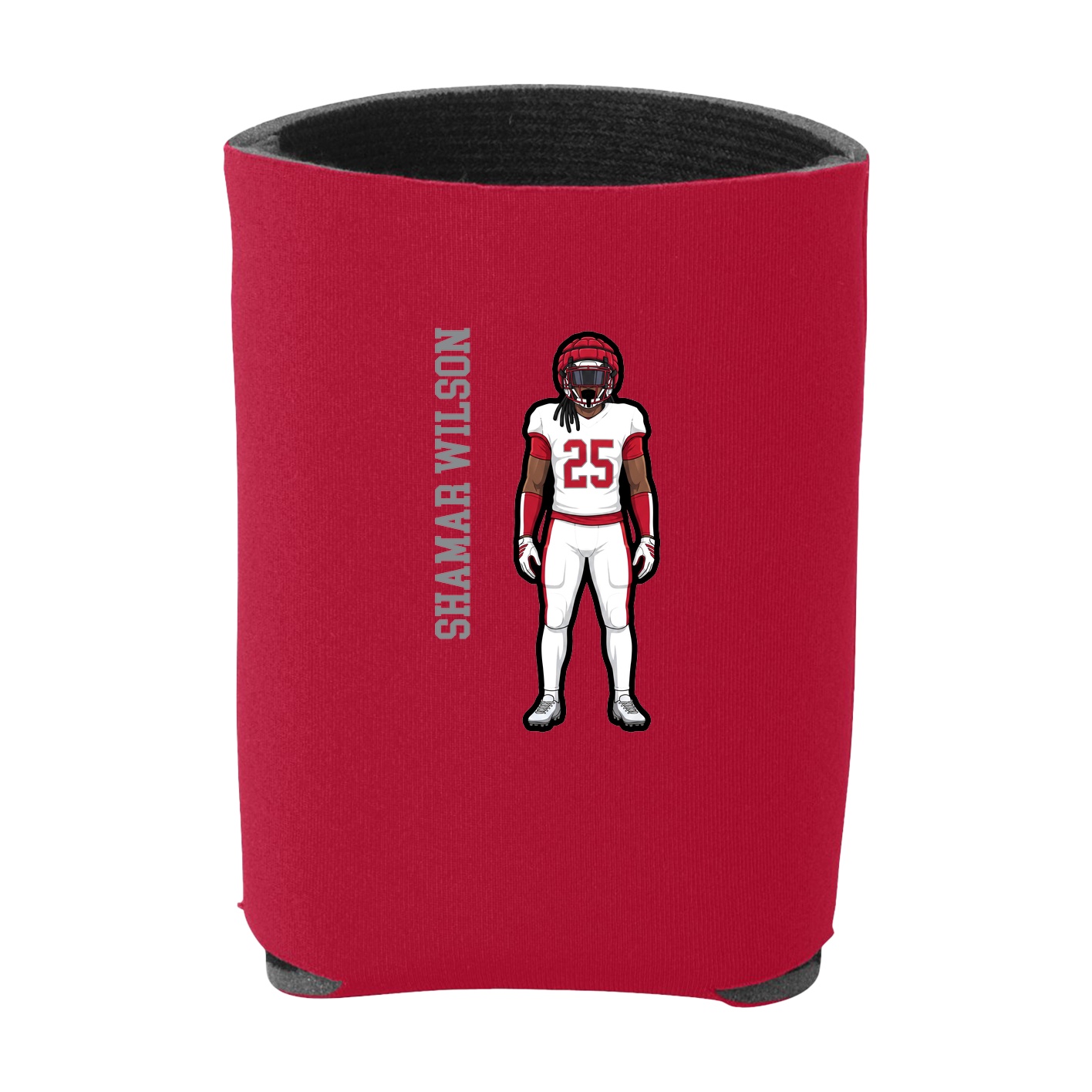 Can Holder — Name Vertical in Red