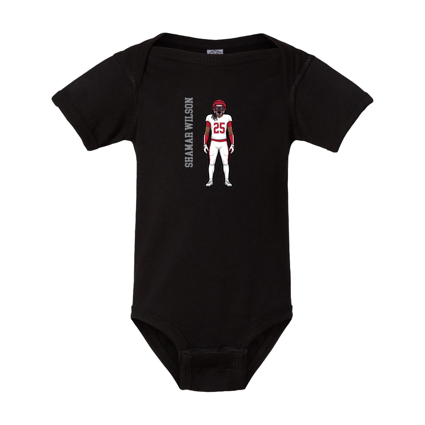 Baby Onesie — Name Vertical in Black