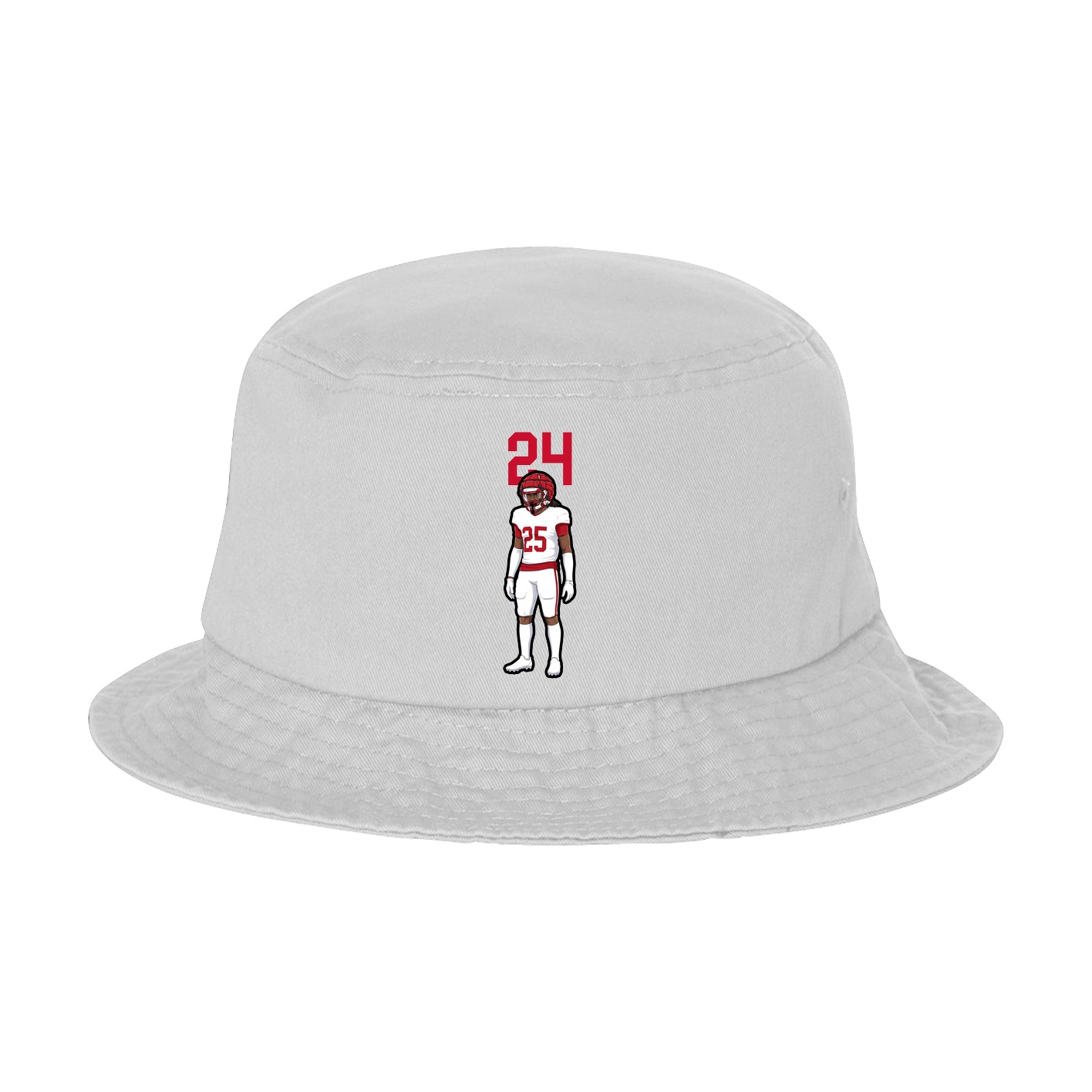 Bucket Cap — Number Top in White