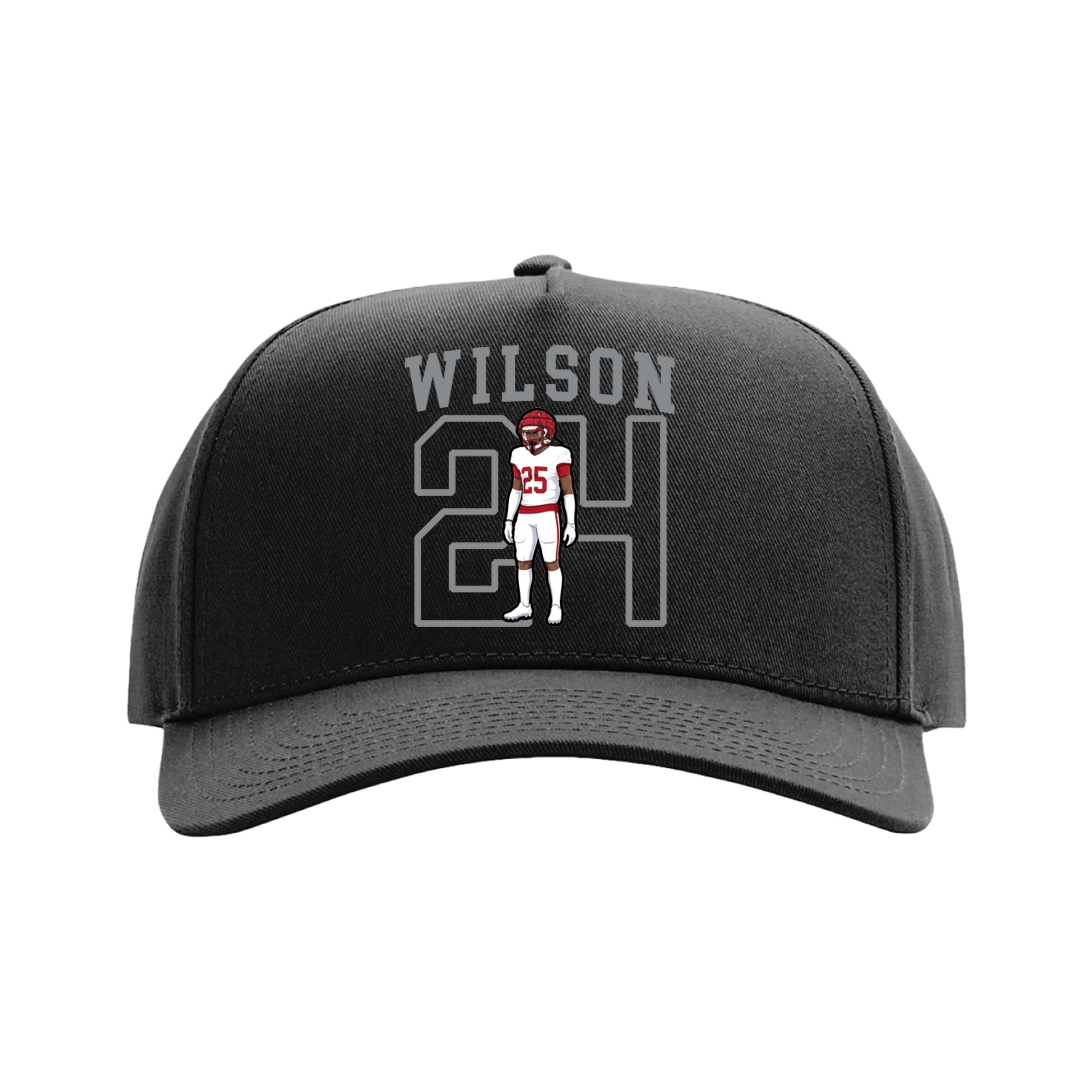 Full Fabric Five-Panel Champ Cap — Shirsey in Black