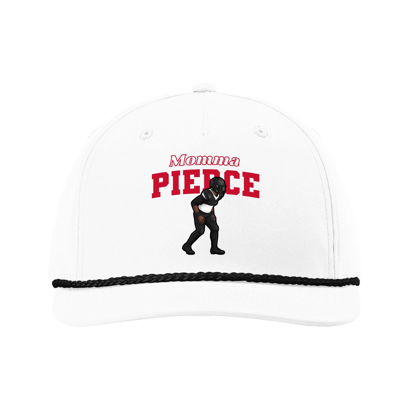 Five-Panel Classic Rope Cap — Mothers Day Block in White