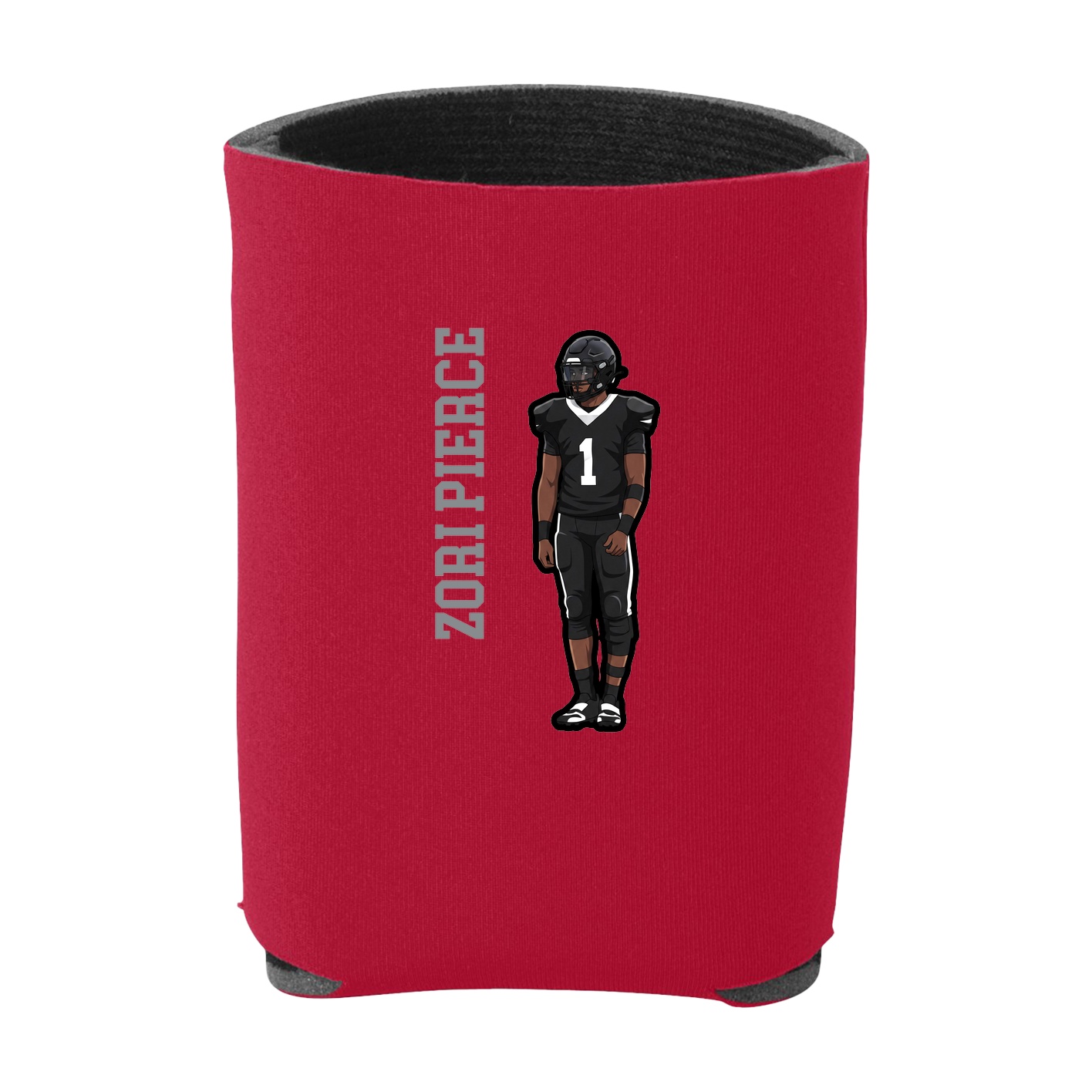Can Holder — Name Vertical in Red