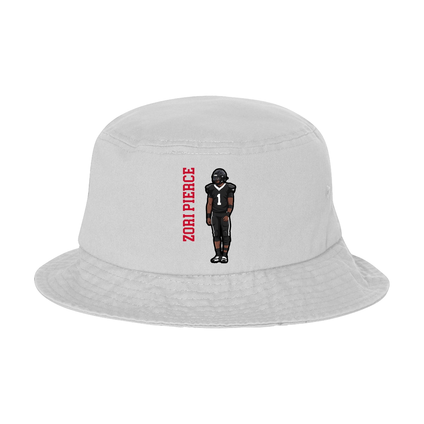Bucket Cap — Name Vertical in White