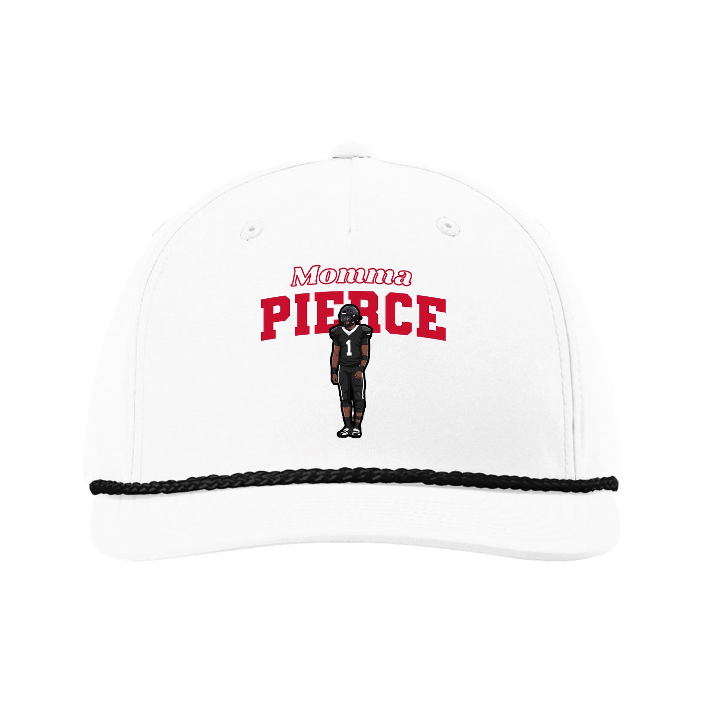 Five-Panel Classic Rope Cap — Mothers Day Block in White