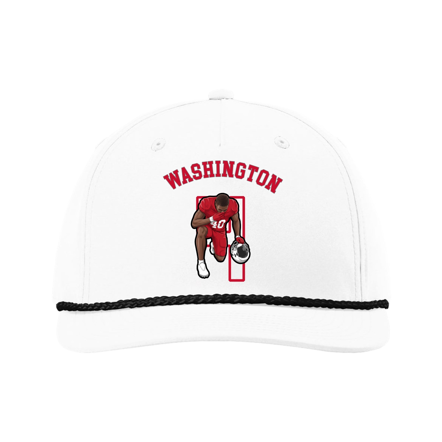 Five-Panel Classic Rope Cap — Shirsey Arch in White