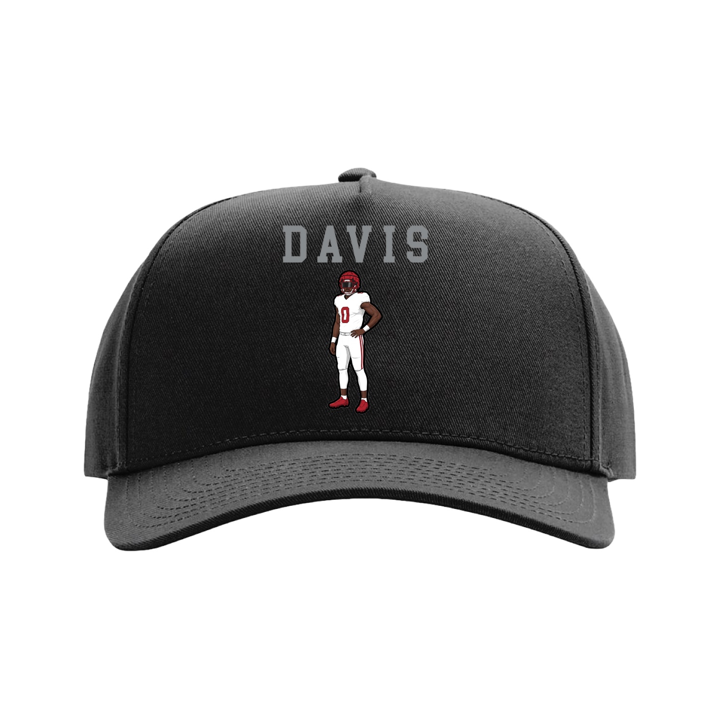 Full Fabric Five-Panel Champ Cap — Shirsey in Black