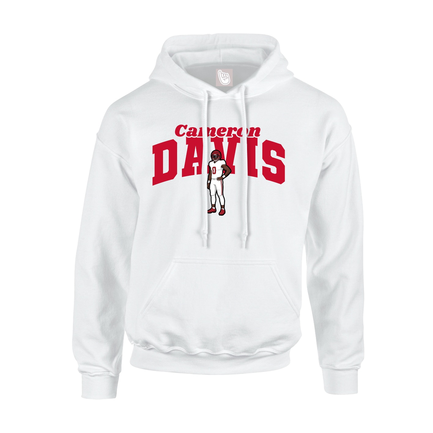 Youth Hoodie — Signature Arch in White