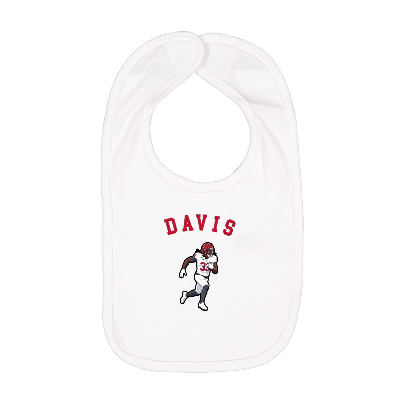 Infant Bib — Shirsey Arch in White
