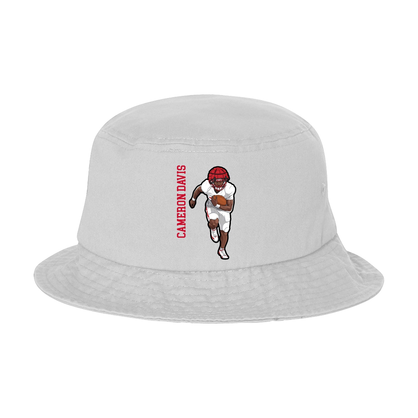 Bucket Cap — Name Vertical in White