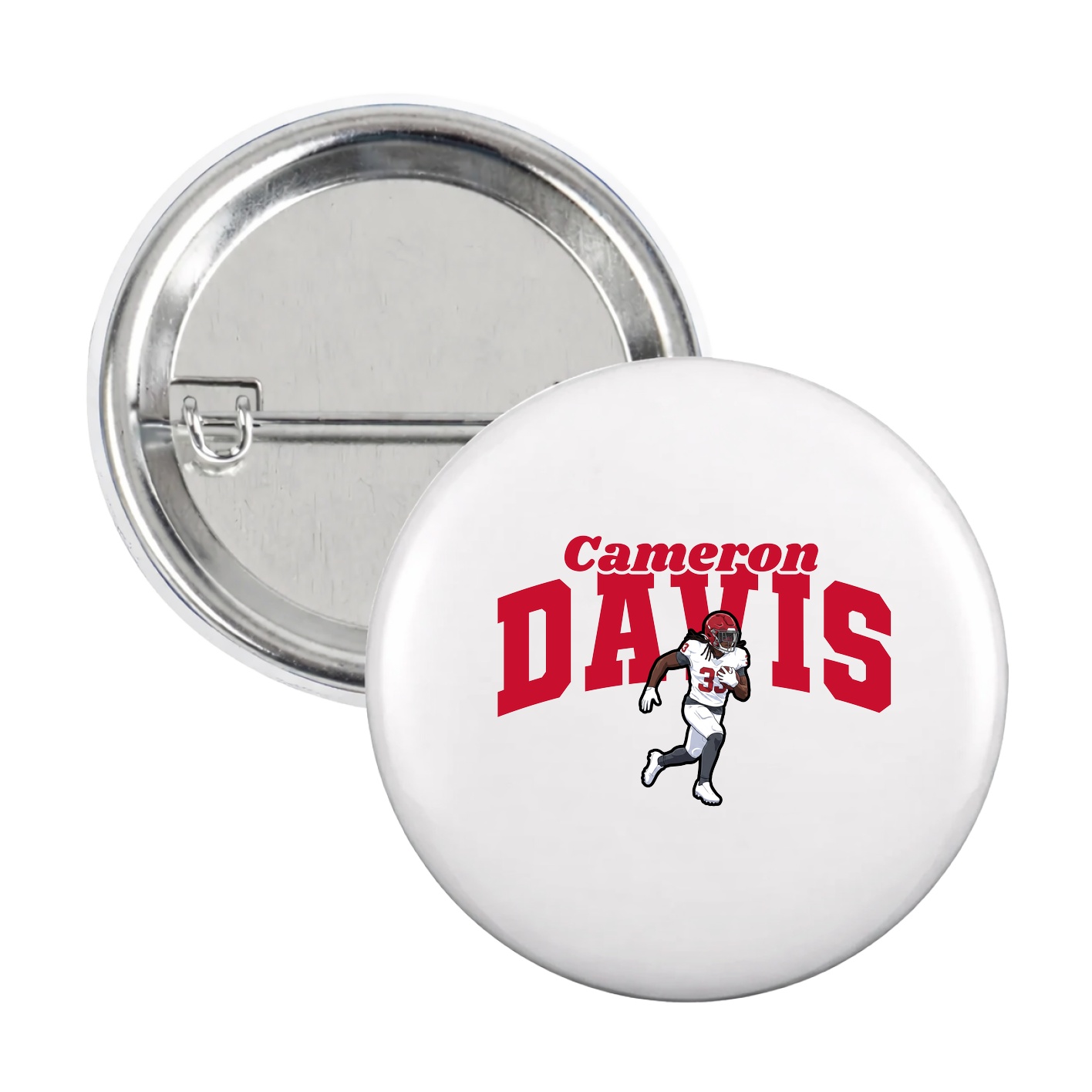 Game Day Button — Signature Arch in White
