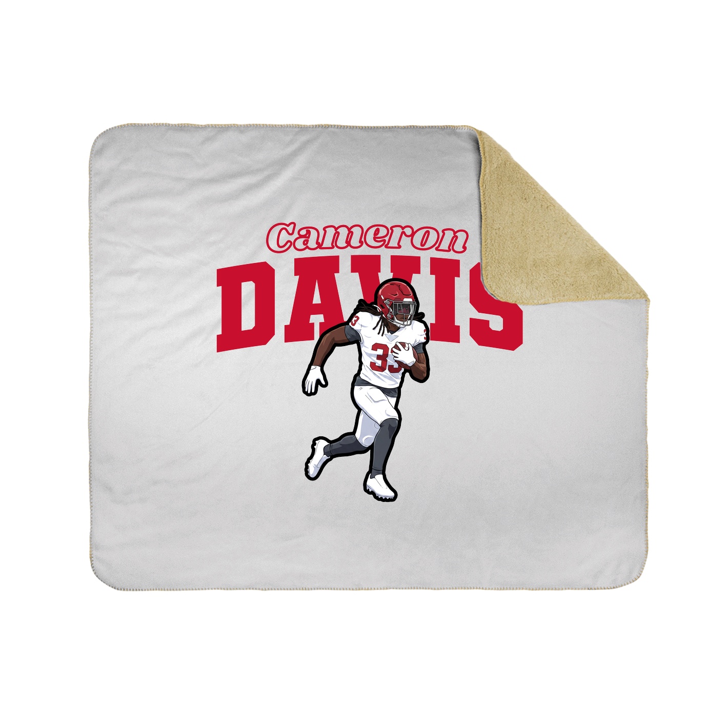 Throw Blanket — Name Arch in White