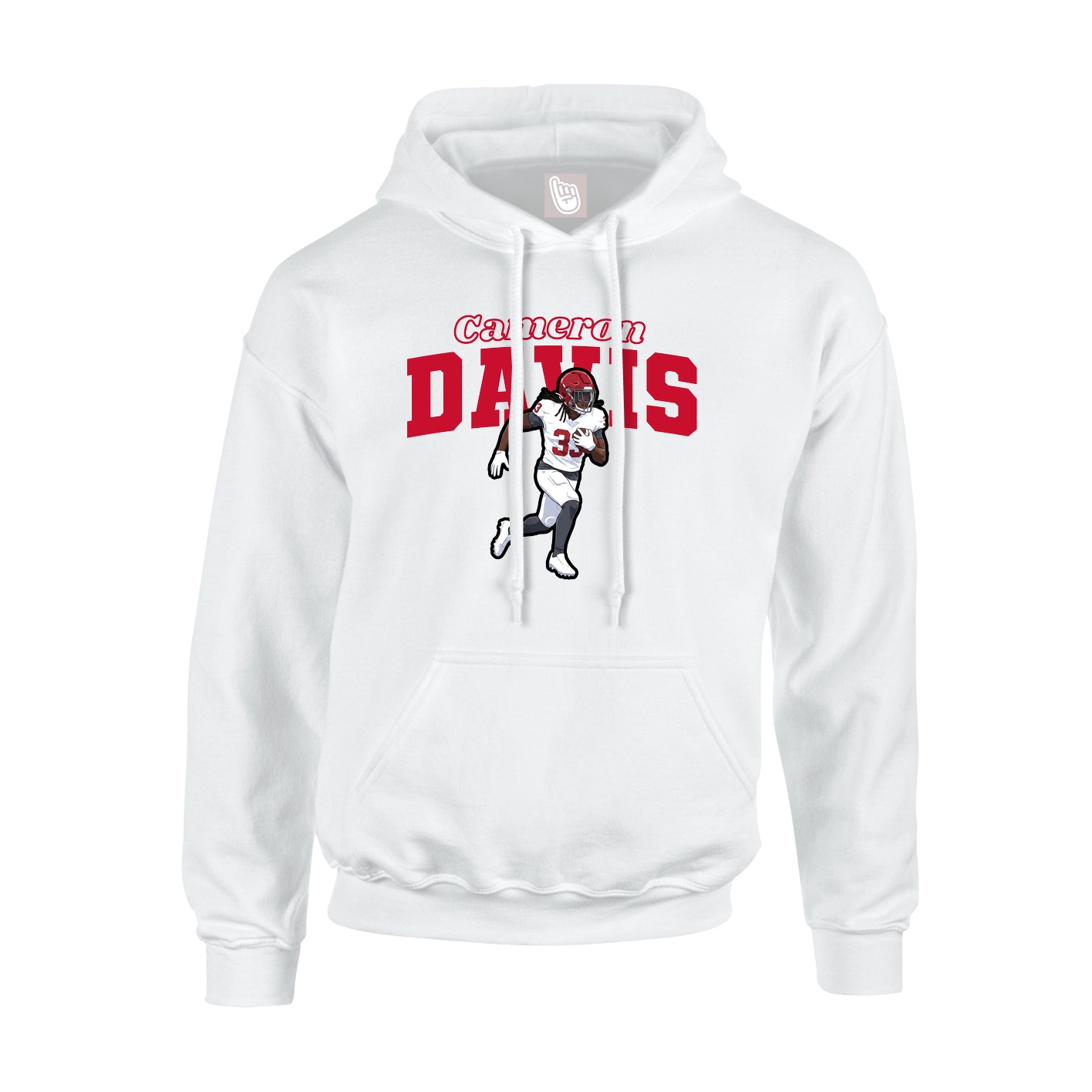 Hoodie — Name Arch in White