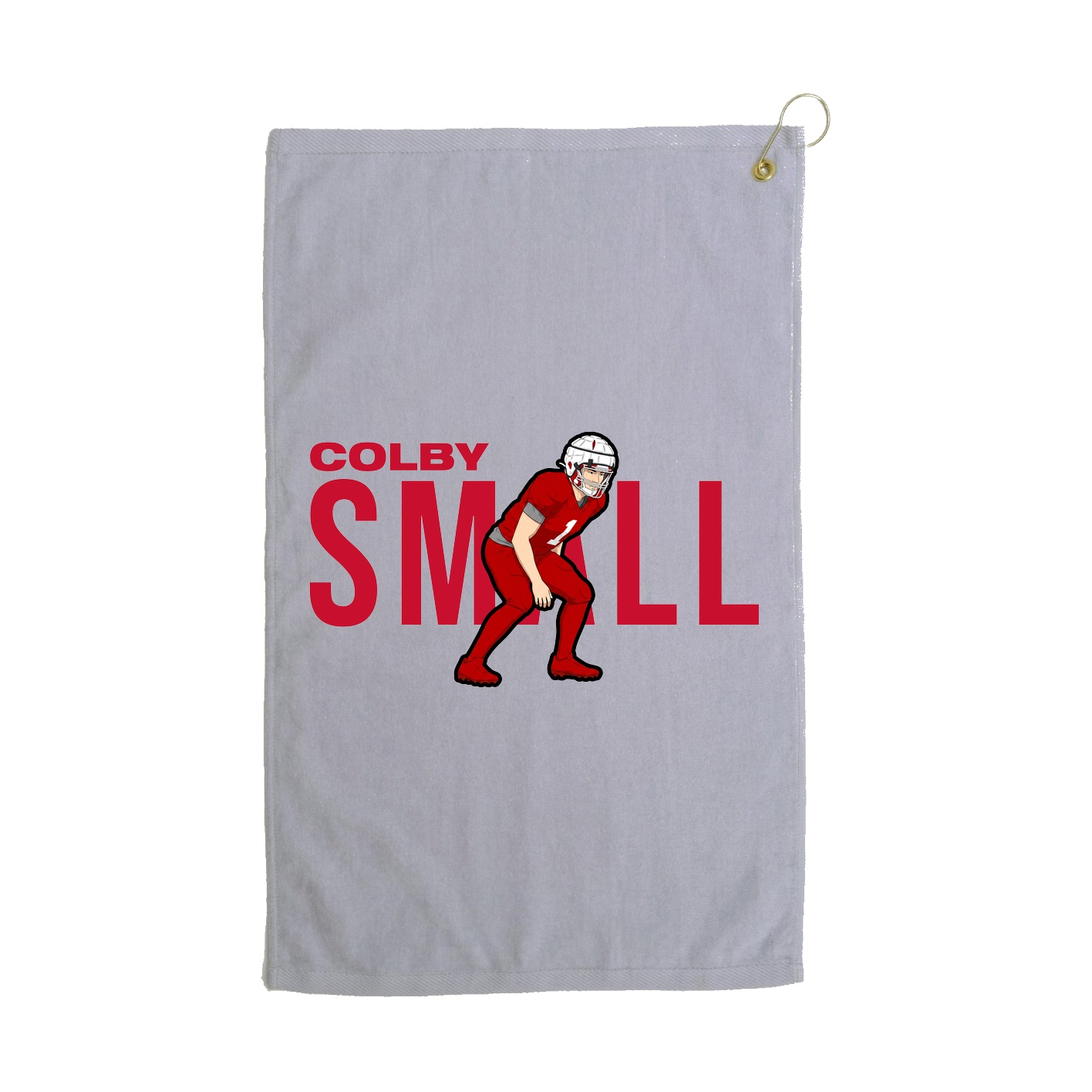 Golf Towel — Player Name in Grey